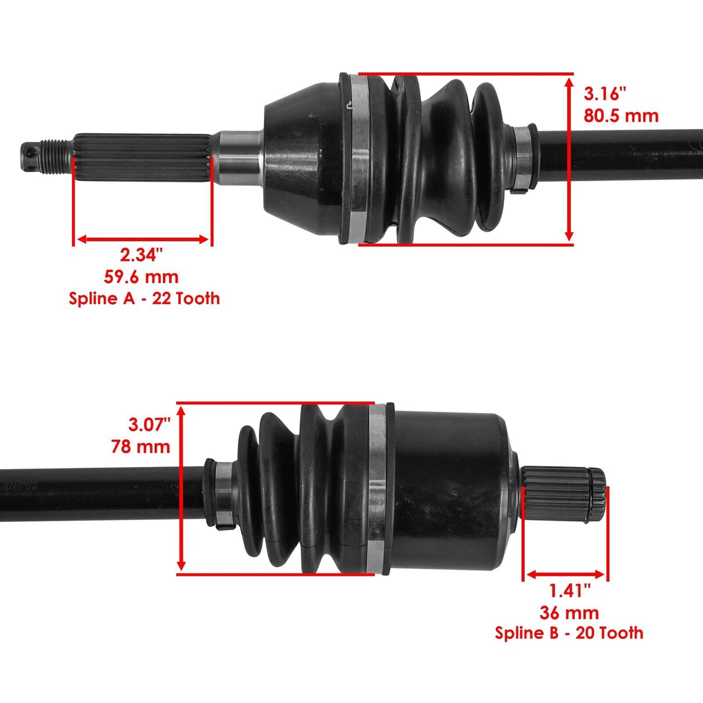 1333246 Front CV Axles For Polaris ACE 325 2015-16 / Ace 900 EFI 2016 Left/Right