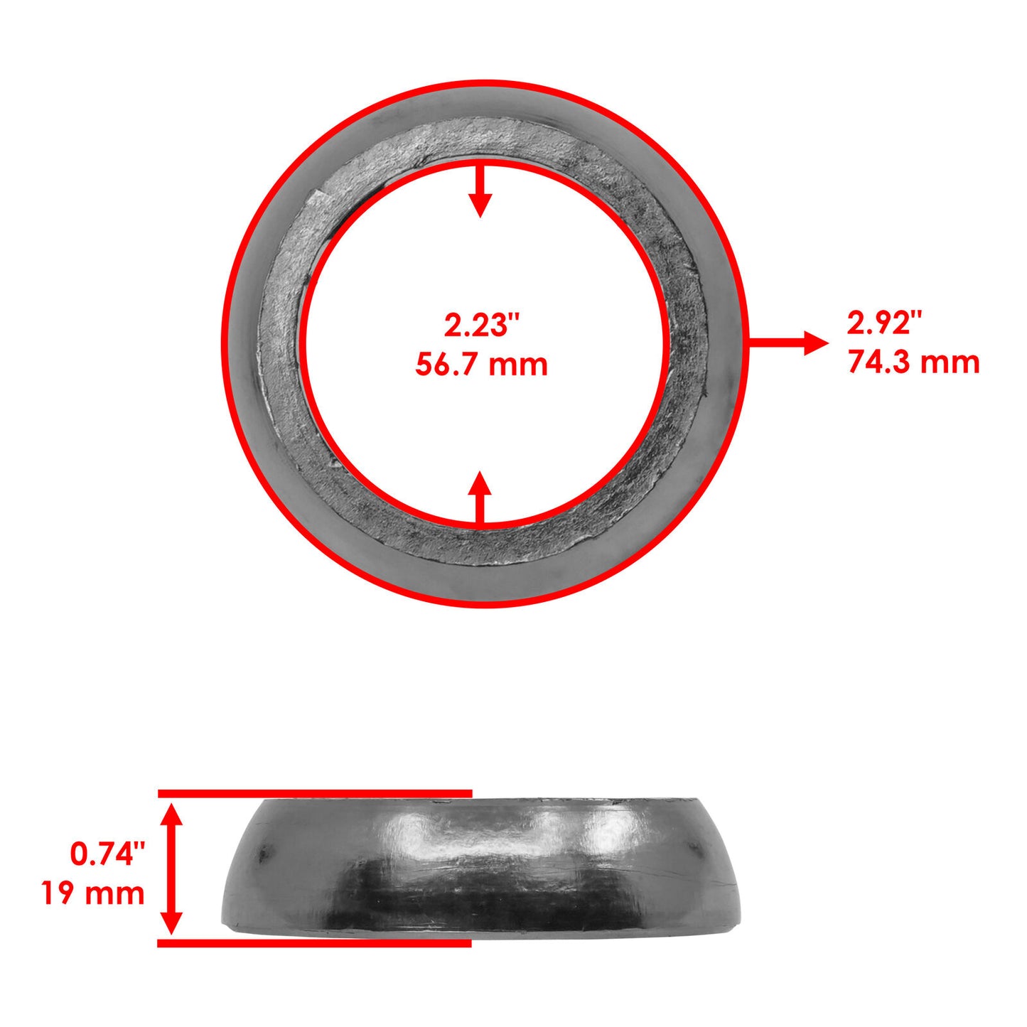 Caltric 707601908 707601835 Exhaust Muffler Gasket w/ Seal For Can-Am CanAm