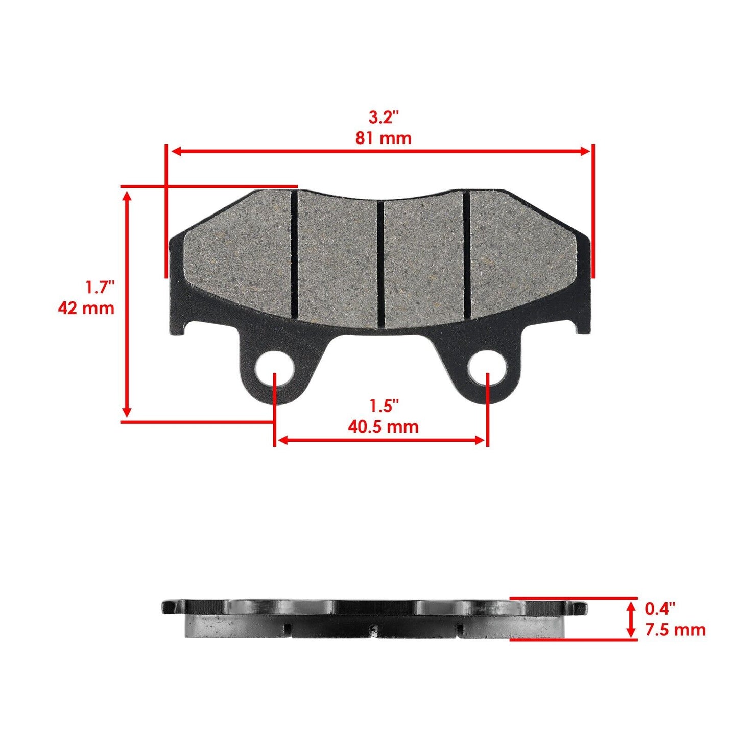 Caltric Front and Rear Brake Pads for for Honda ATC250R 1985 1986