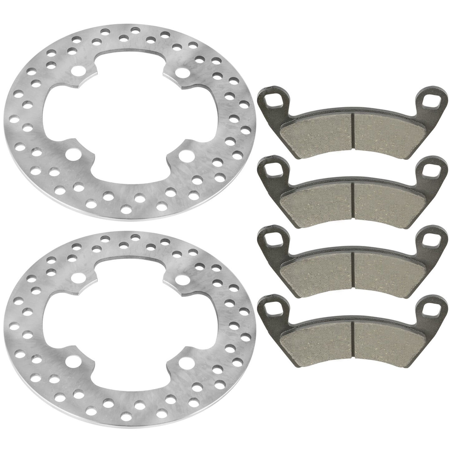 2 Front Brake Disc Rotor And Pads for Polaris Ranger XP 800 2012