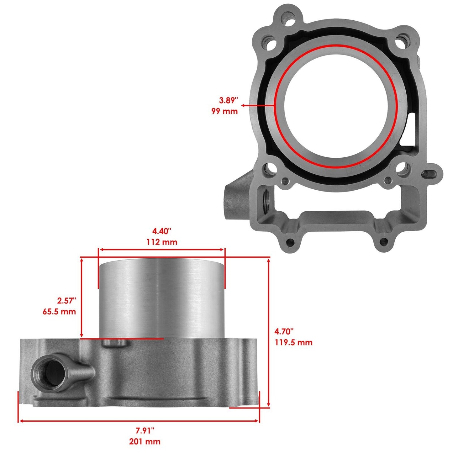 Top End Rebuild Kit For Polaris Ranger Crew 570 FS 2017-2022 3022860 99x73.6mm