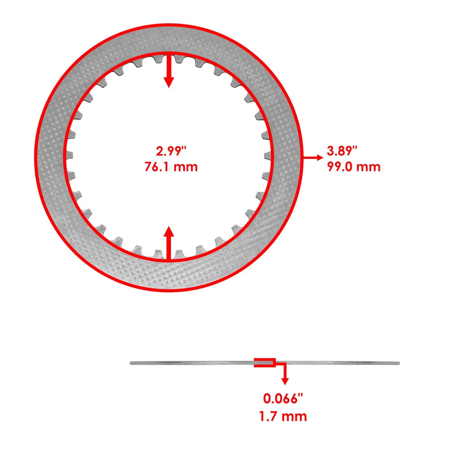 Clutch Friction and Steel Plates Kit for Kawasaki Z125 Pro BR125 2017 - 2023