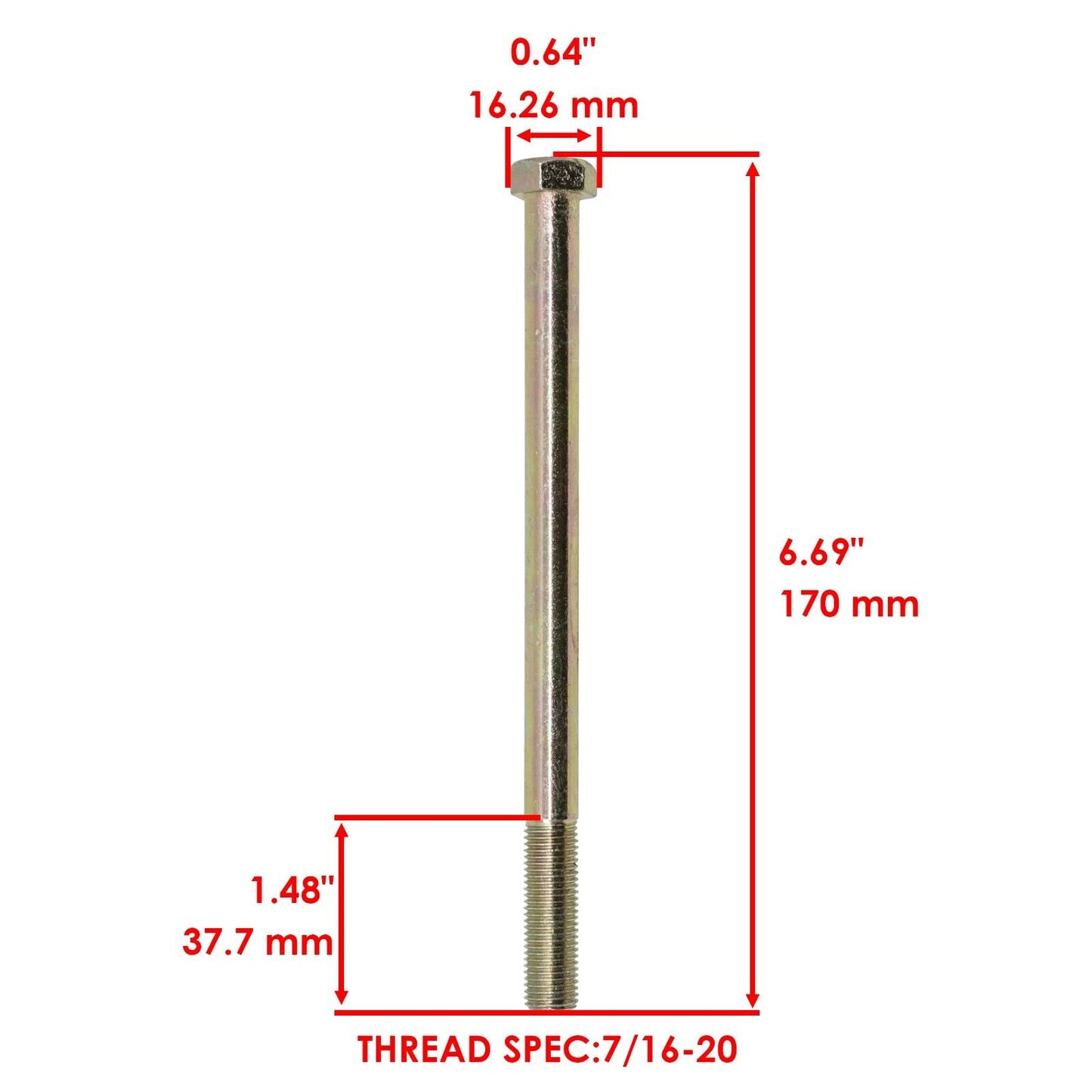 Caltric 7512566 Primary Clutch Bolt for Polaris Sport Starlite Big Boss Worker