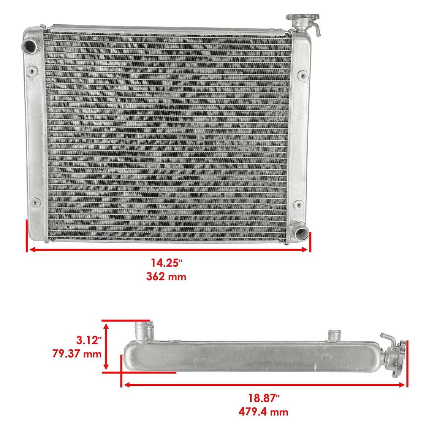 Caltric Core Radiator Assembly For Polaris Ranger Crew 900 2014 2015 2016-2019