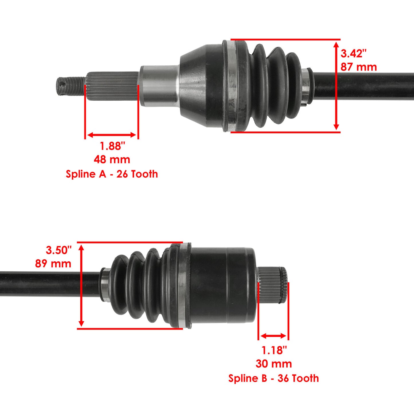 Rear Left Complete CV Joint Axle for Polaris Sportsman 500 4X4 HO 99-02 1380142