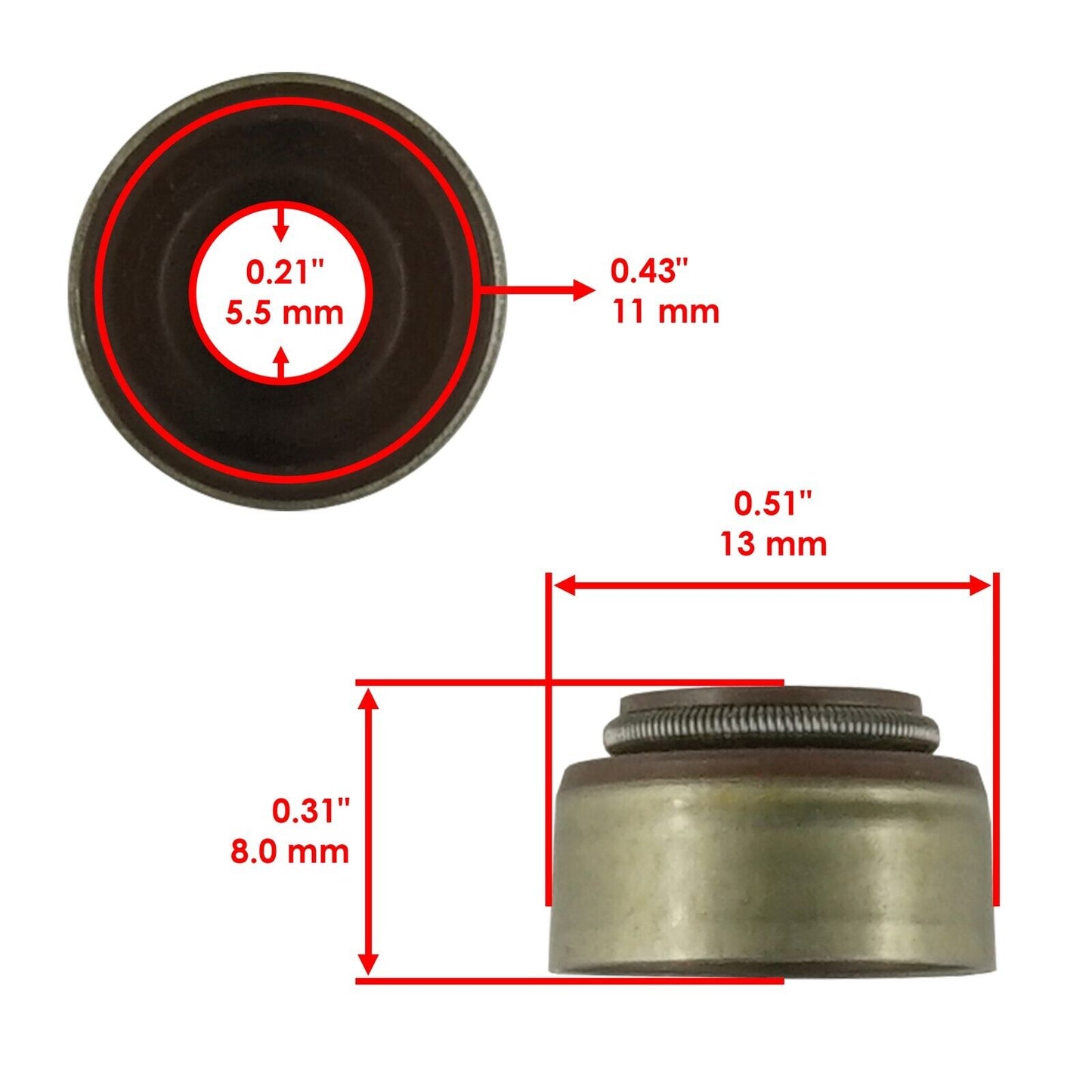 2x Valve Stem Seal for Polaris Sportsman XP 550 2009