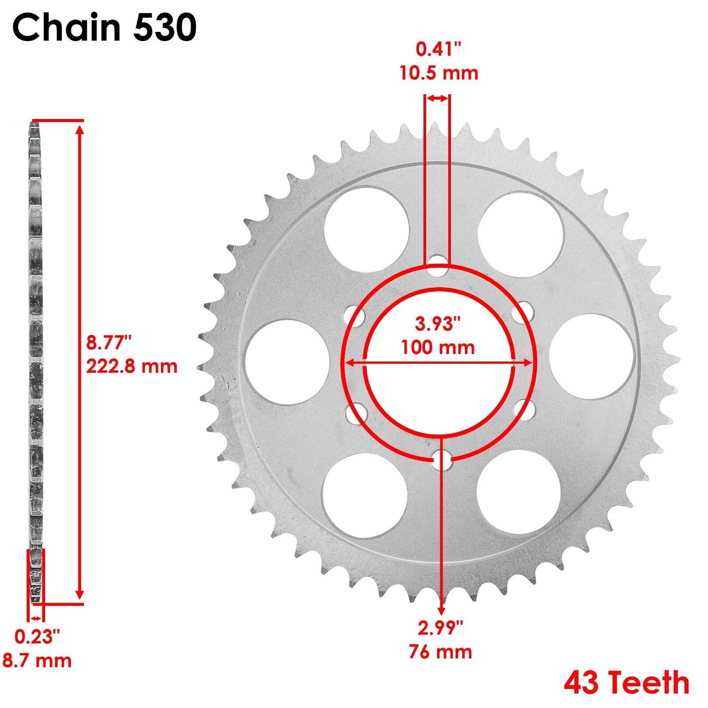 Drive Chain & Sprockets Kit Fits SUZUKI RF900R 1994-2000 530 Chain Conversion