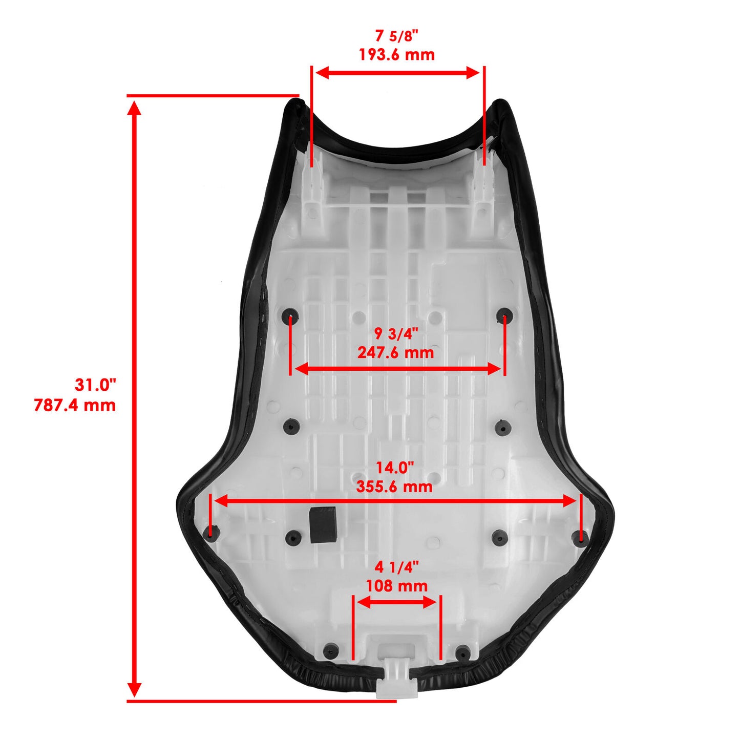 Complete Seat for Suzuki LT-A500X KingQuad 500 LTA500X 4x4 2009-2018 Black Seat