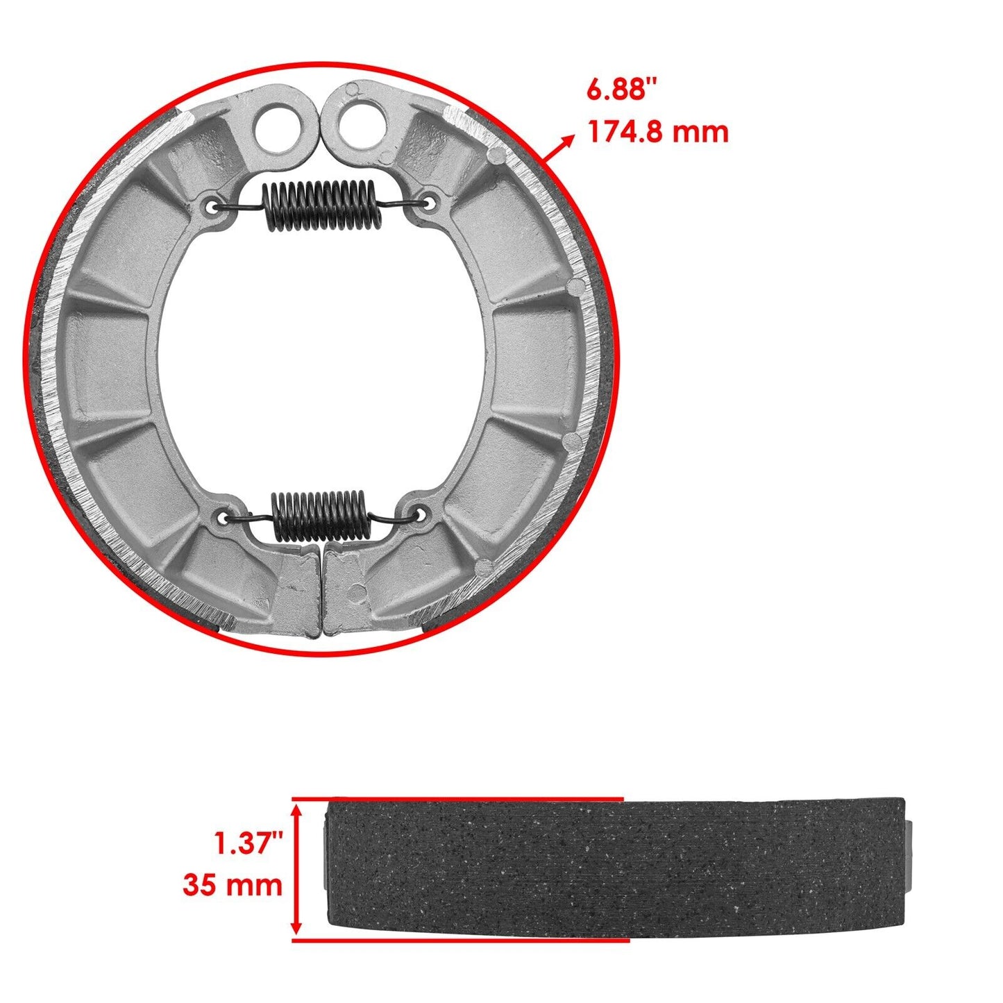 01-2014 Rear Brake Drum W/Brake Shoes For Honda Foreman Rubicon 500 TRX500FA 4x4