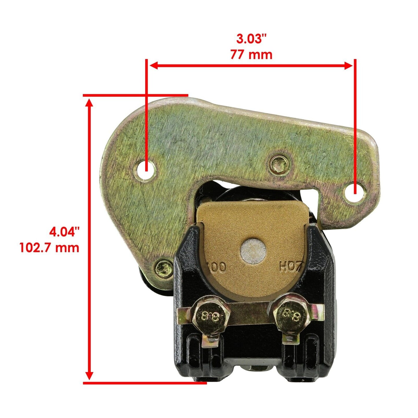 Rear Brake Disc w/Bolt & Caliper for Honda Fourtrax 400EX TRX400EX 2005-2008