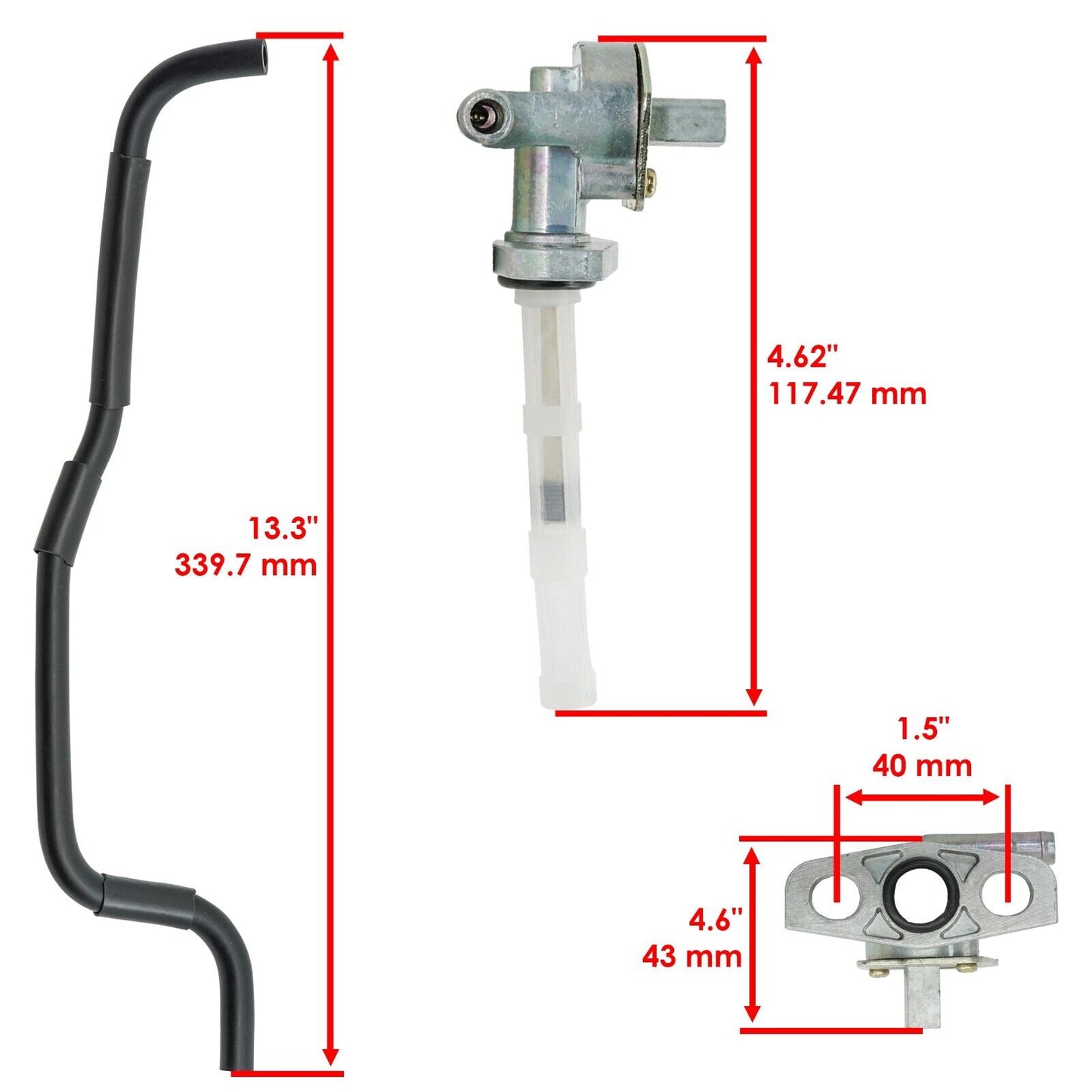 Caltric 16963-HM7-000ZC Petcock Lever For Honda Foreman 400 TRX400FW 1995-2003