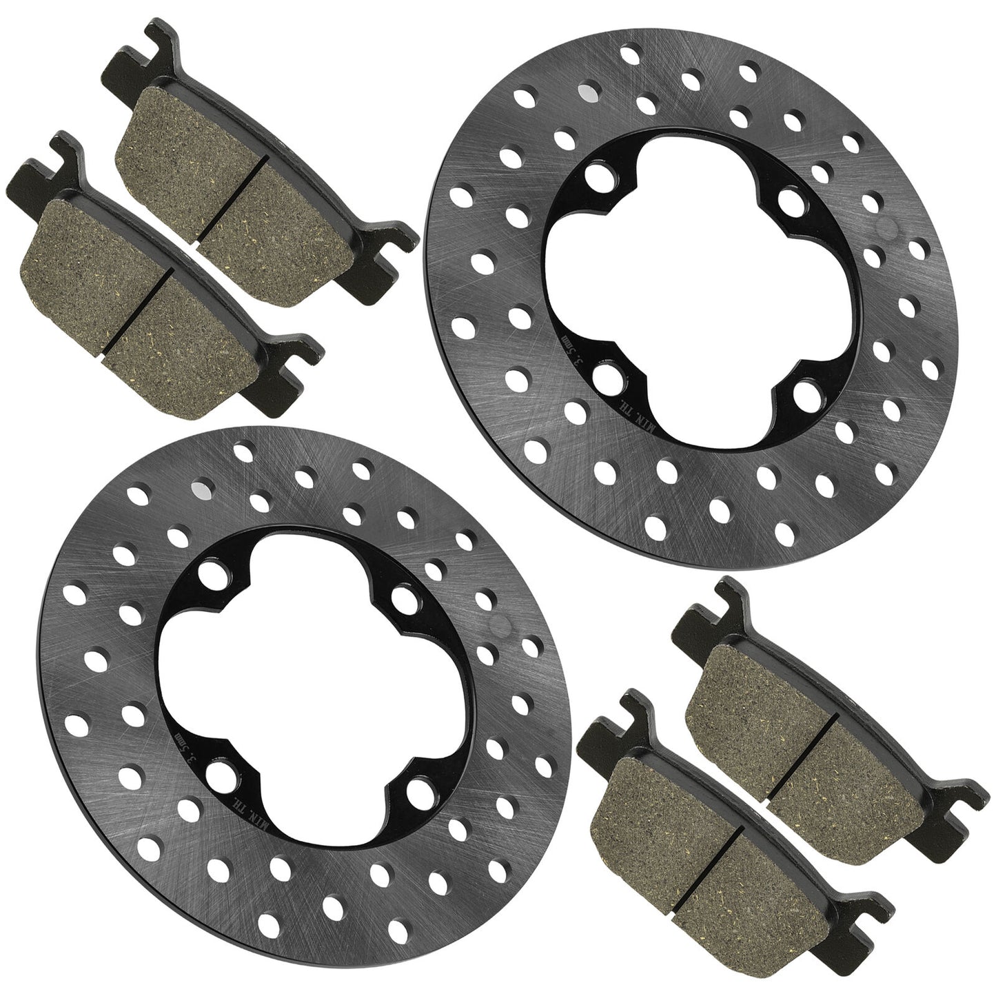 Front Left & Right Brake Disc w/Pads Honda Foreman Rubicon TRX500FA 2005-2006