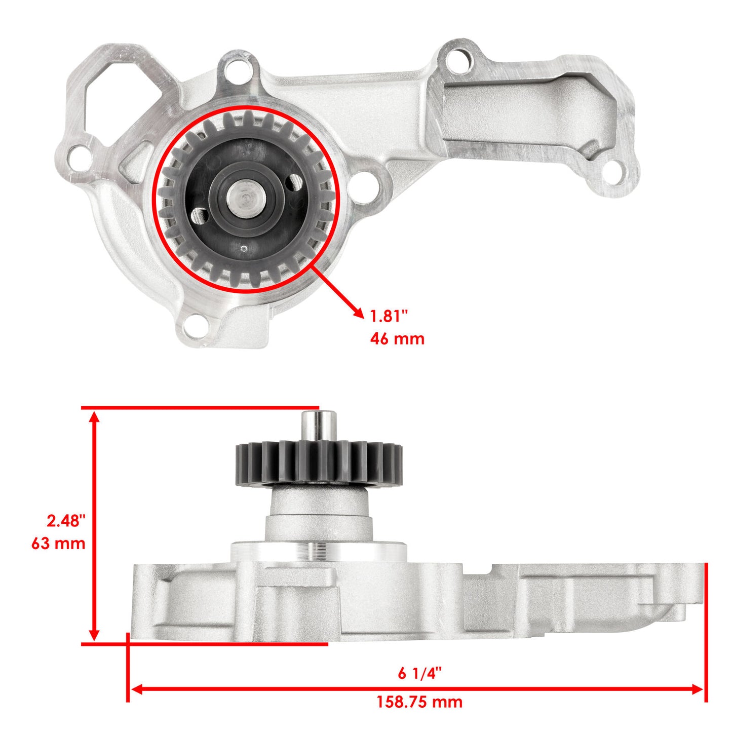 Water Pump Assembly For Kawasaki Mule 2510 KAF620A 4X4 1994 1995 1996 - 2000