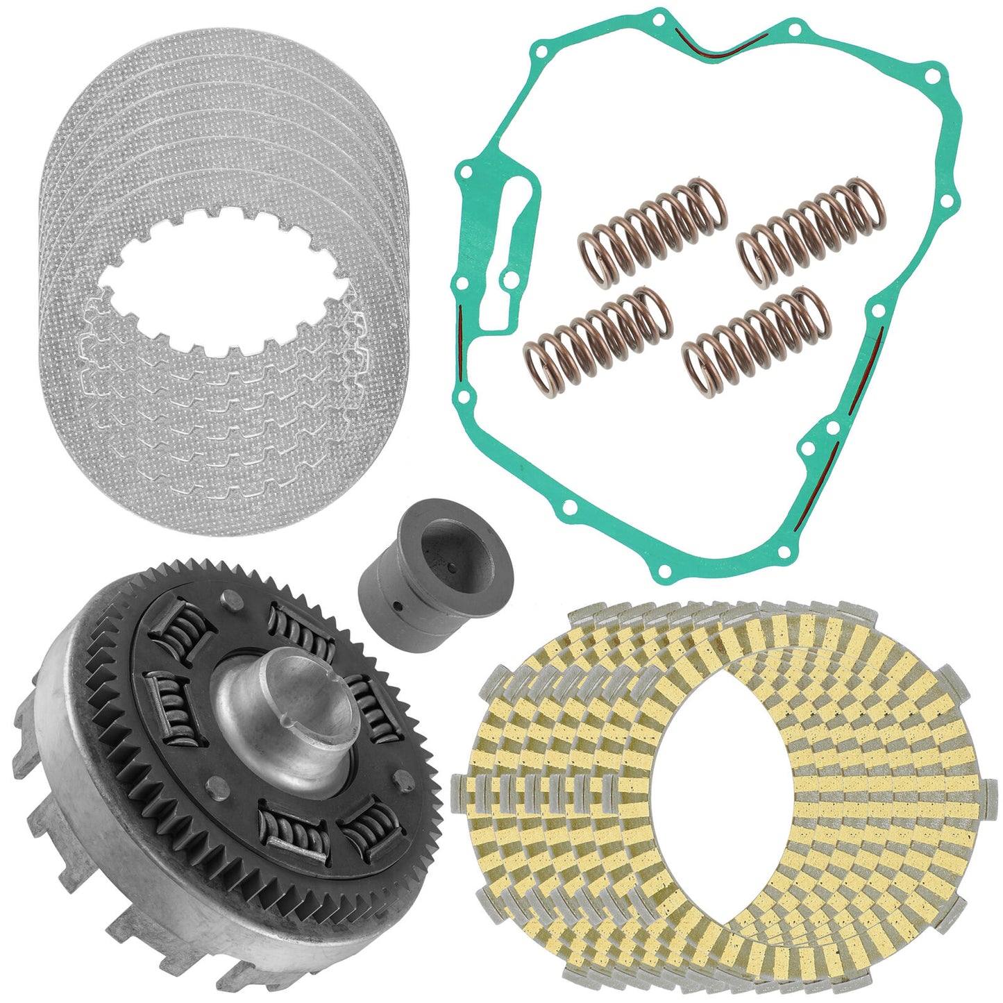 Clutch Outer Basket and Plates Kit for Honda Foreman 500 TRX500FPM 2008  - 2011