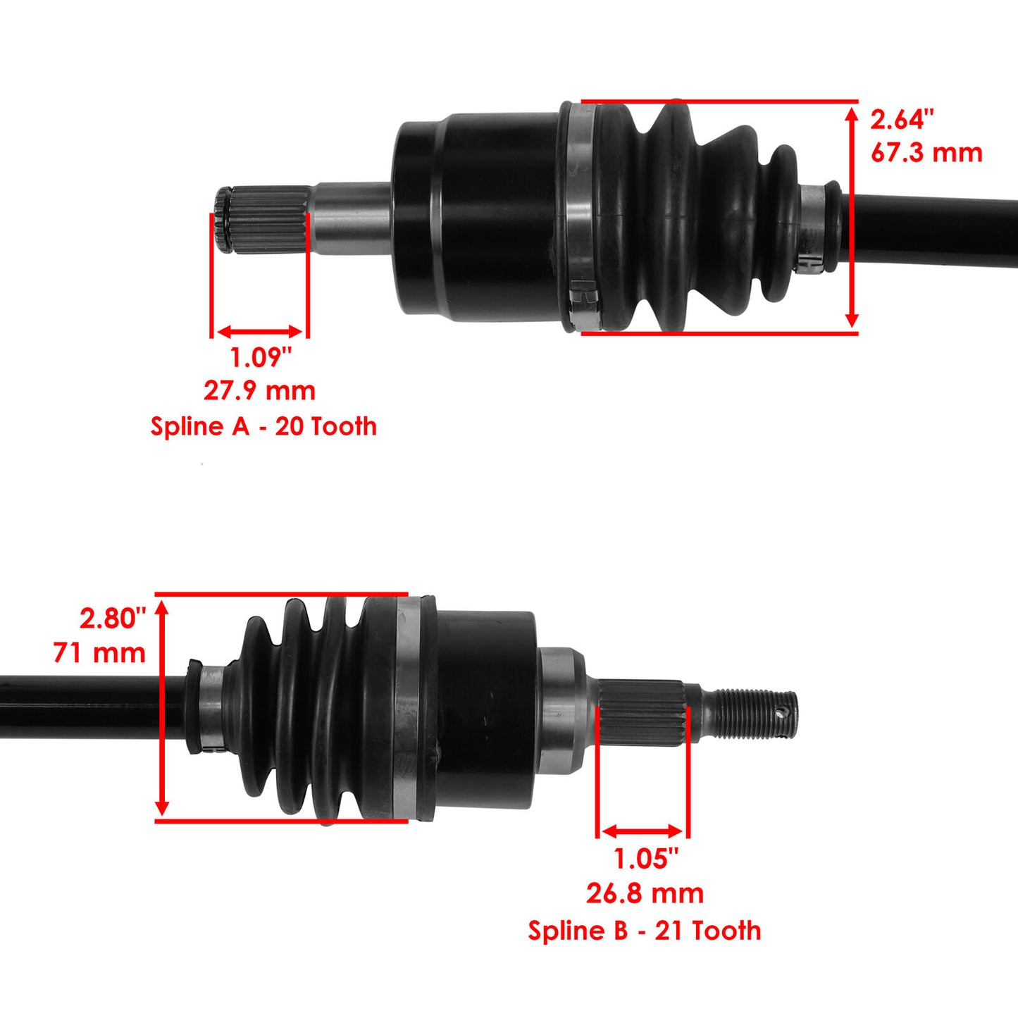 Front Right And Left CV Joint Axle for Honda TRX420FM Rancher 420 4X4 2010-2013