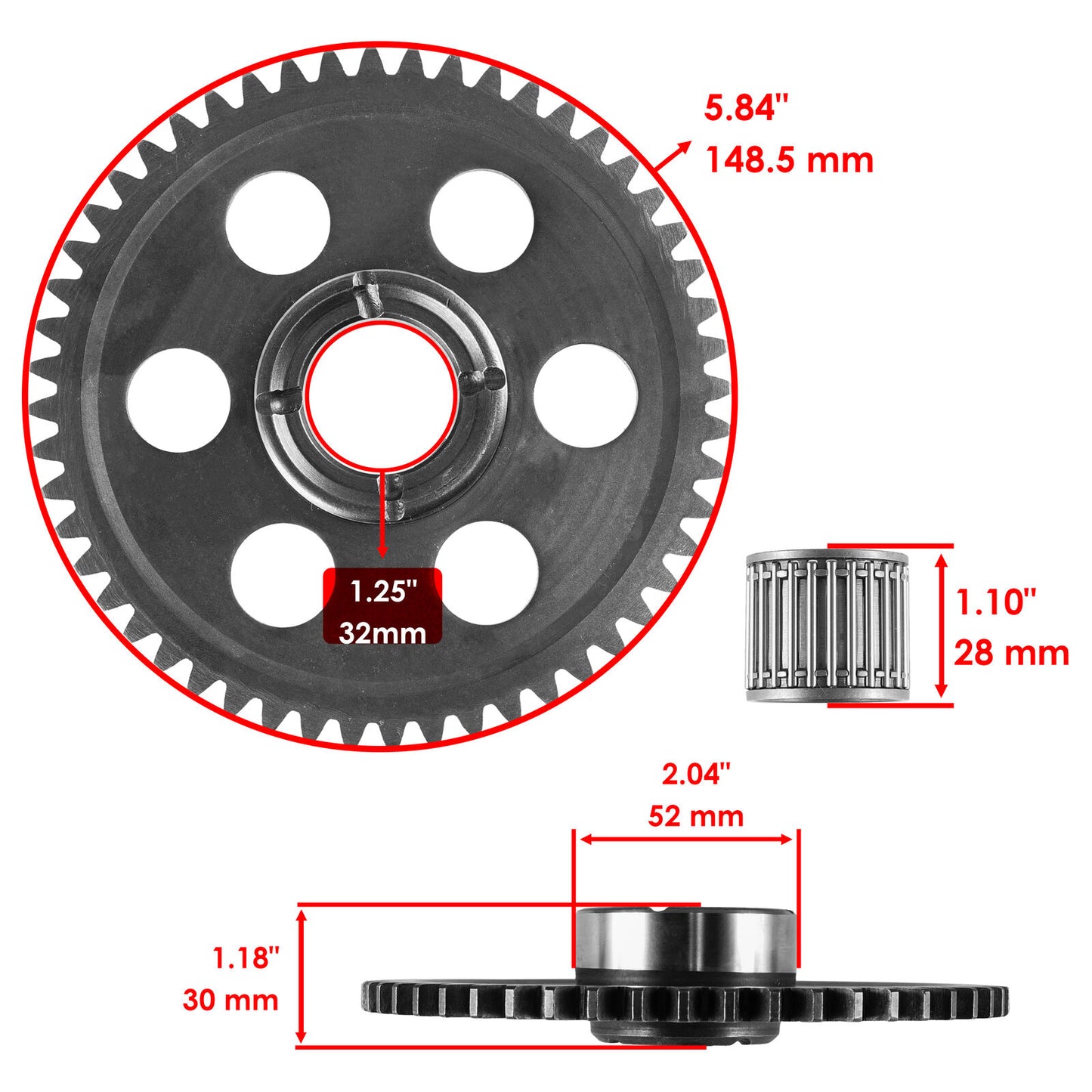 Starter Clutch & Gear Idler W/ Gaskets For Yamaha YFM660R Raptor 660R 2001-2003