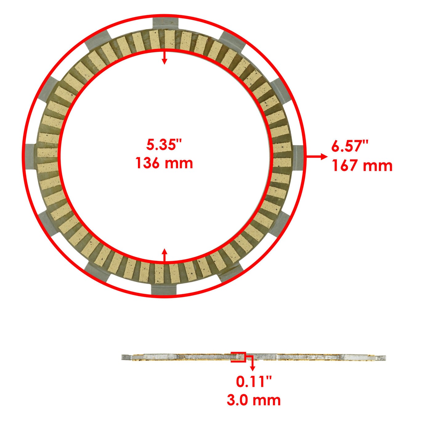 Clutch Friction Steel Plates Kit for Yamaha Raider 1900 XV19C XV1900C 2013-2017