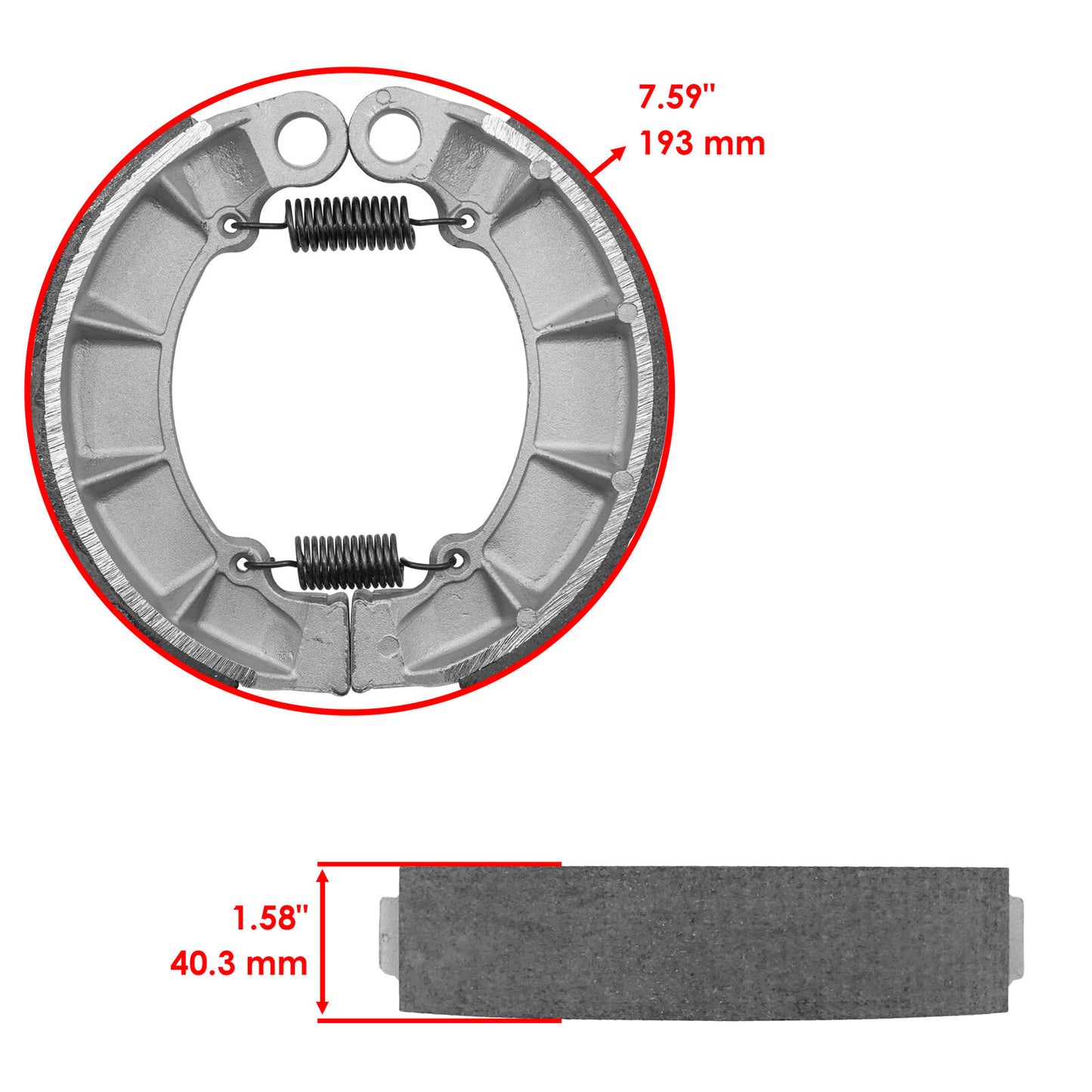 Rear Brake Shoes for Yamaha XV1100 XV1100S Virago 1100 1986-1999