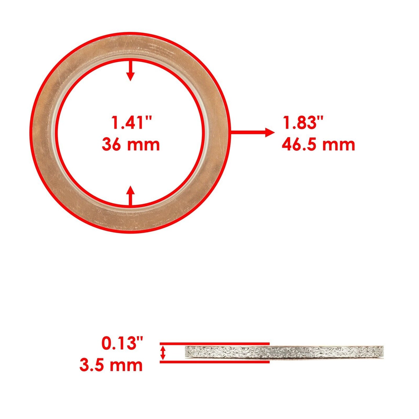 Muffler Exhaust Gasket for Yamaha WR450F 2007 2008 2009 2011 / 5PH-14714-00-00