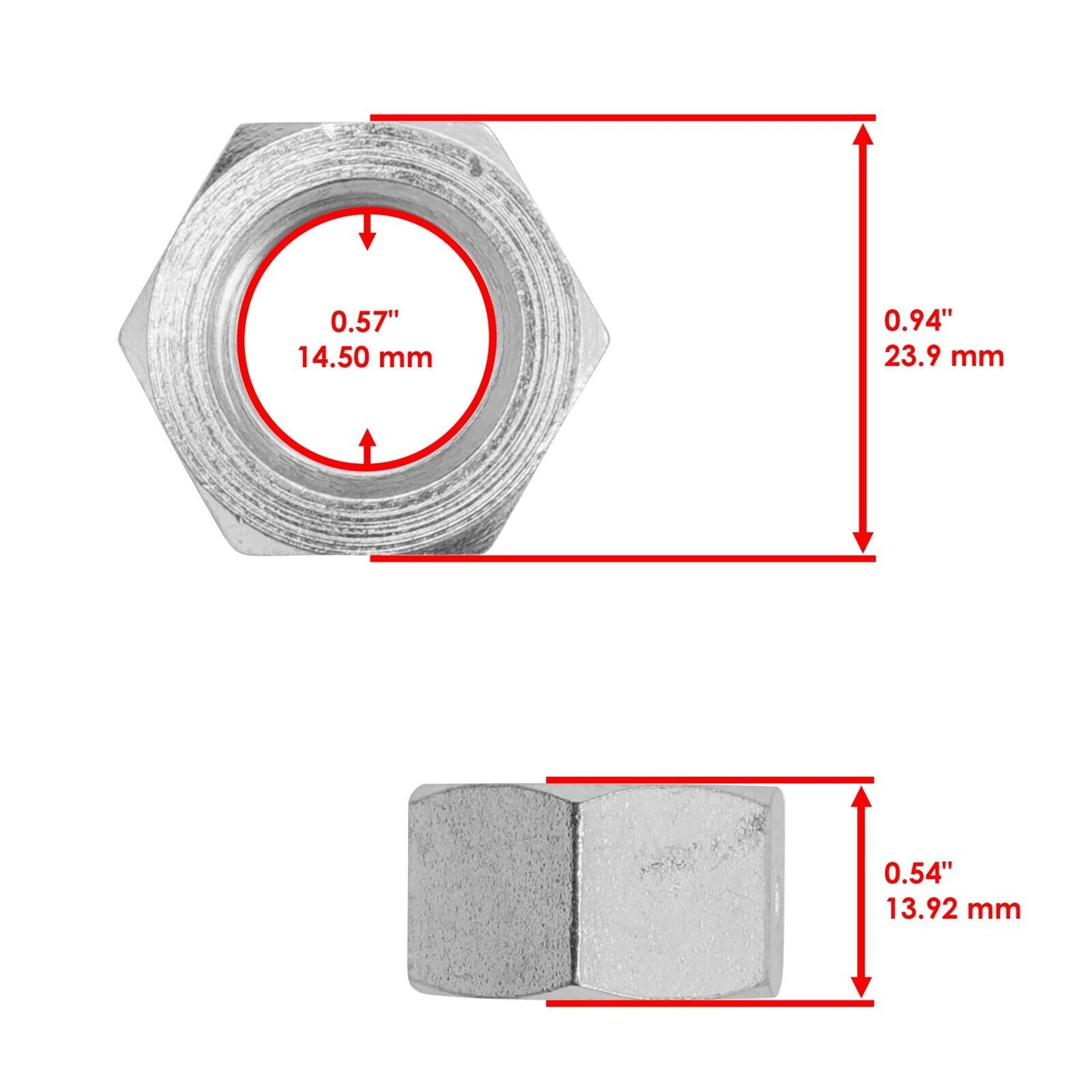 Caltric Spindle Lock Nut For John Deere LA150 LA155 LA165 LA175 Tractor