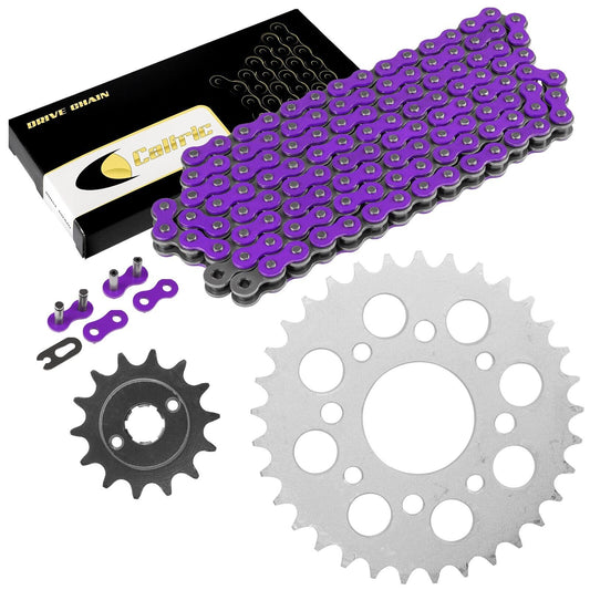 Drive Chain & Sprockets Kit for Honda CMX250C Rebel 250 1996 1997 1998 1999-2016