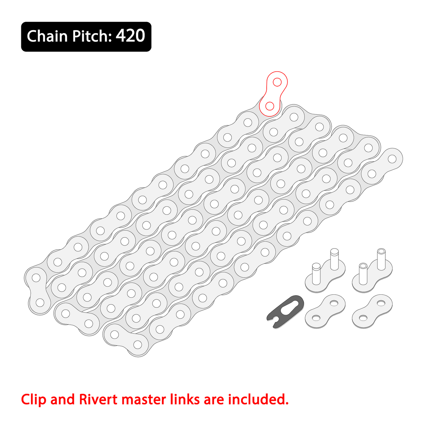 Caltric Drive Chain and Sprockets Kit for Kawasaki KLX110 2002 2003 2004 - 2009