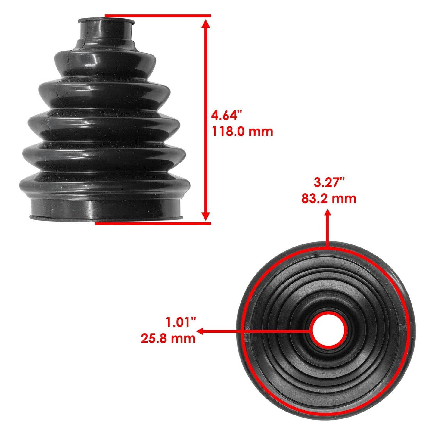 Caltric Rear Wheel Side Boot Kit For Can-AM CanAM Maverick X3 900 HO 4x4 2018