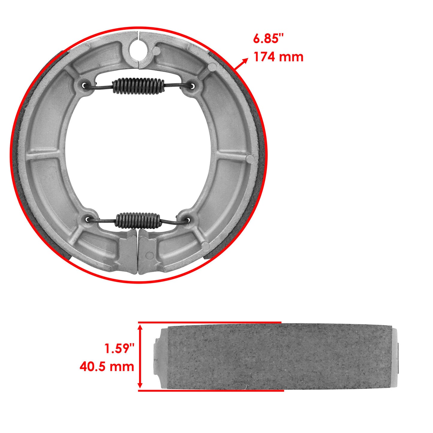 Rear Brake Shoes for Kawasaki ZL600A ZL600B Eliminator 600 1986-1987 1995-1997