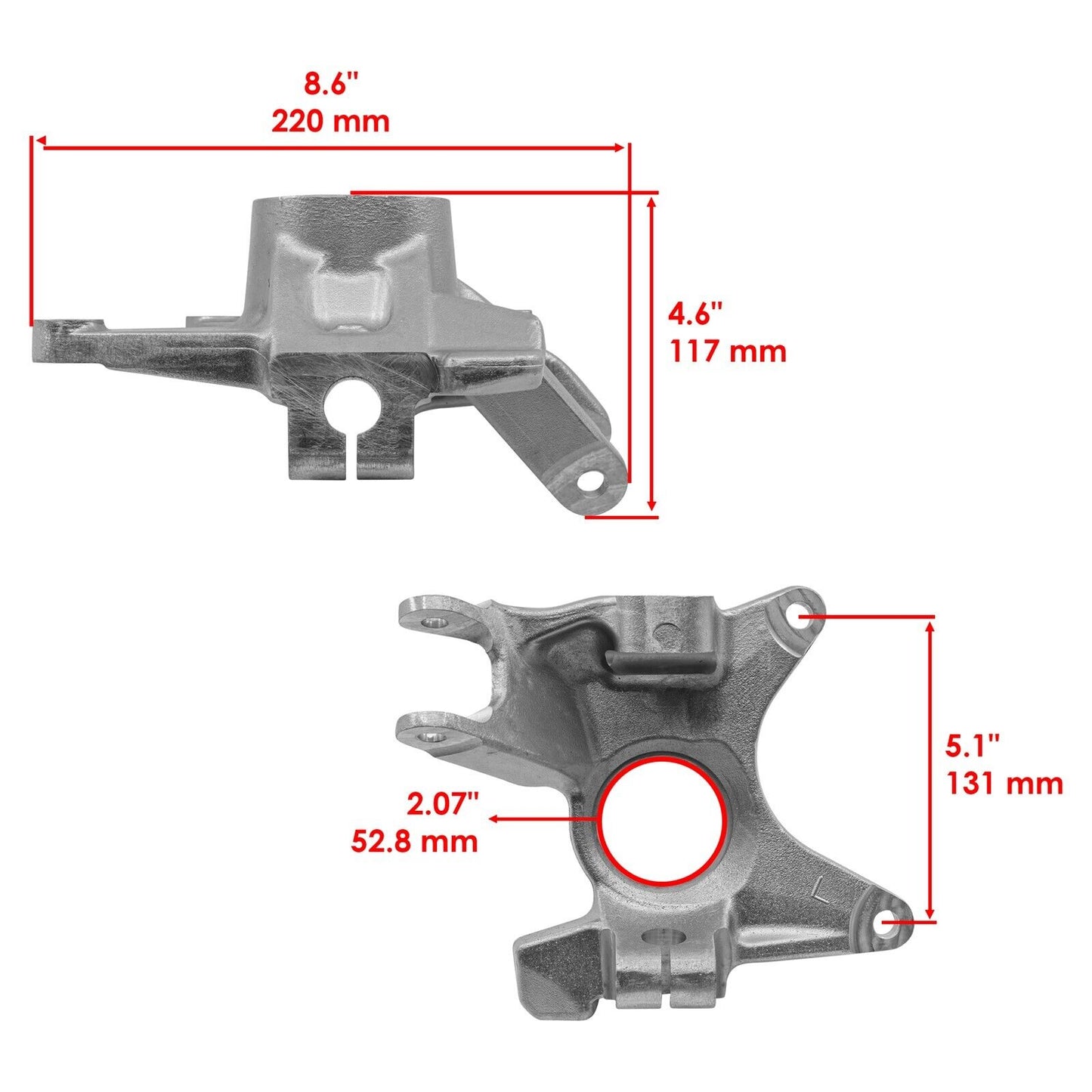 Caltric 706203096 706202027 Front Left Knuckle for Can-Am Can Am