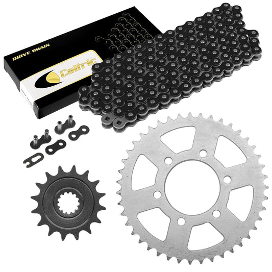 Black Drive Chain And Sprocket Kit for Kawasaki Ninja ZX-6R ZX600 2007-2012