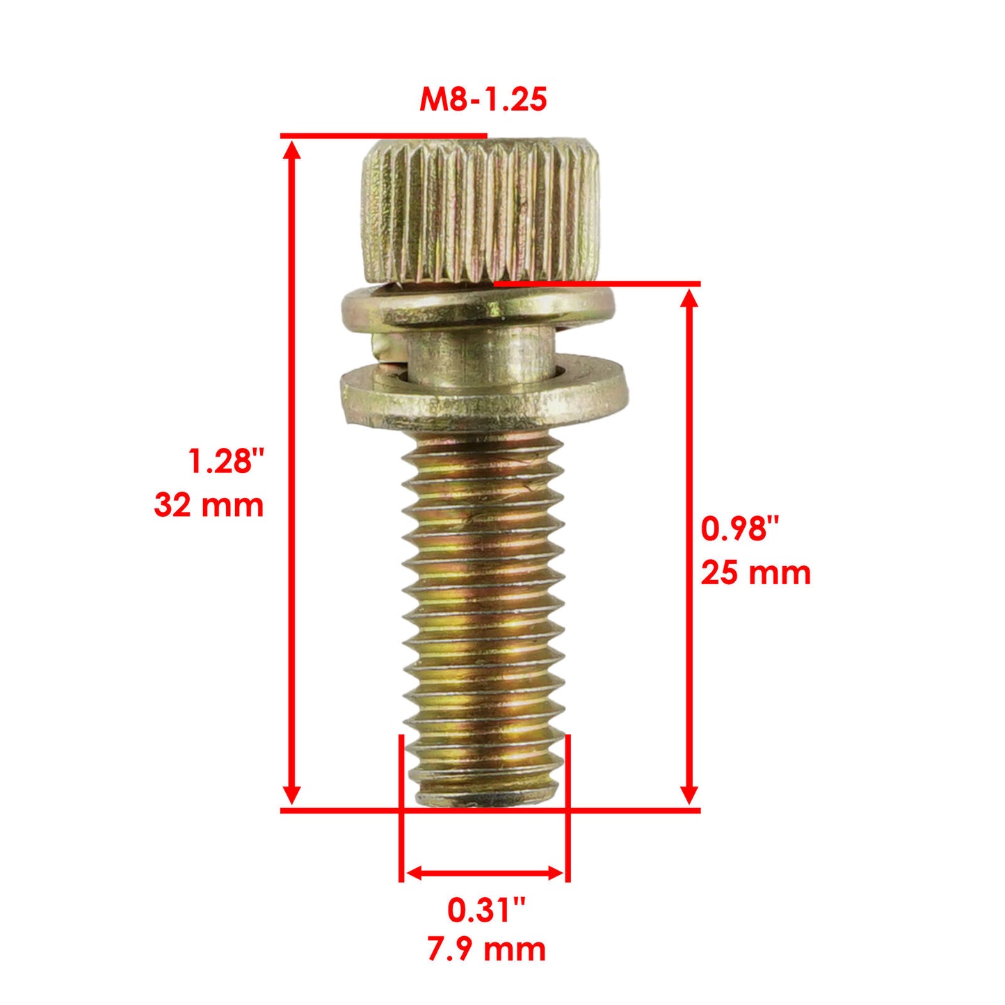 6 Exhaust Manifold Bolts Studs Screw for Polaris RZR XP / XP 4 1000 2014-2018