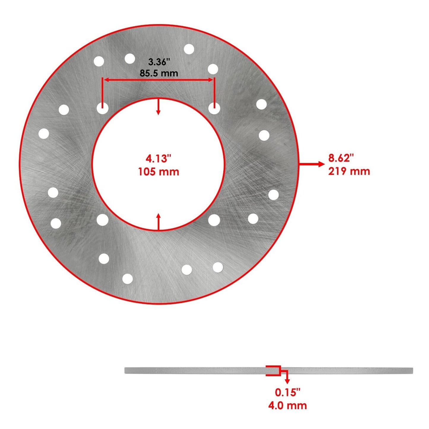 Front Rear Brake Disc Rotor W/ Pads for Polaris Sportsman 800 2005 2006 2007