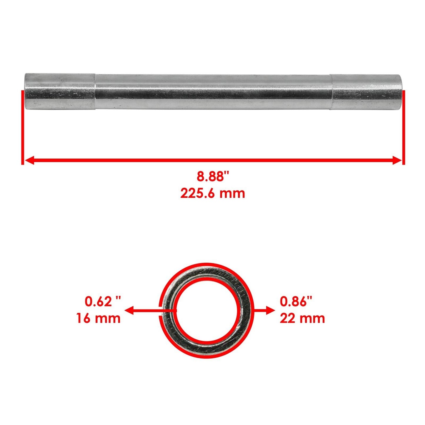 Caltric 2GU-22184-00-00 2GU-22141-00-00 Swing Arm Bushing Pivot Shaft For Yamaha