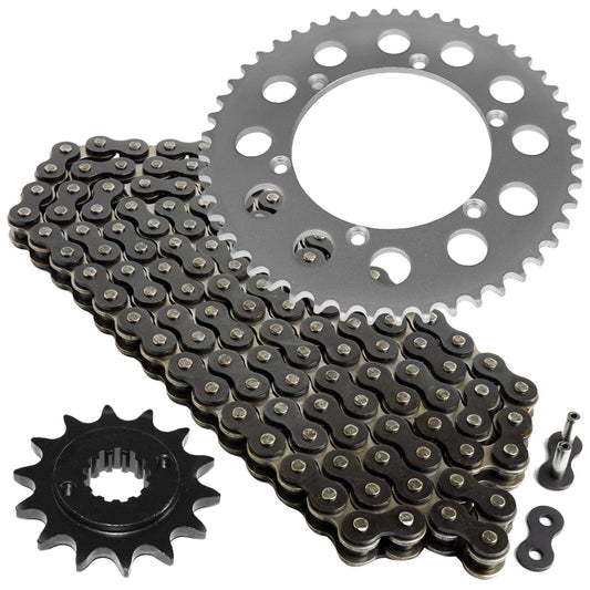 Black Drive Chain And Sprocket Kit for Kawasaki KLX650R 1993 1994 1995 1996