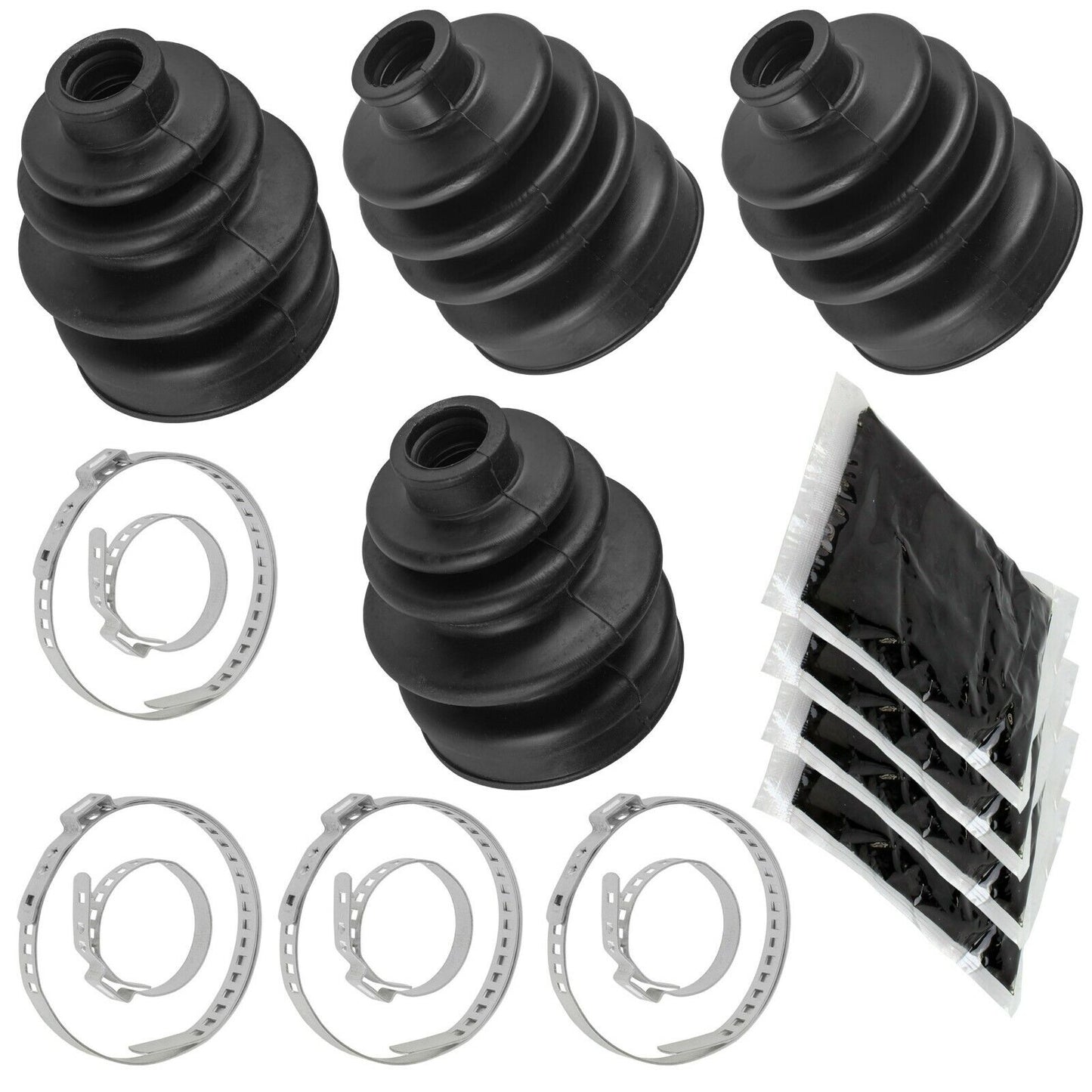 2 Front Inner Outer Axle CV Boot Kit for Honda TRX300FW Fourtrax 4X4 1988-2000