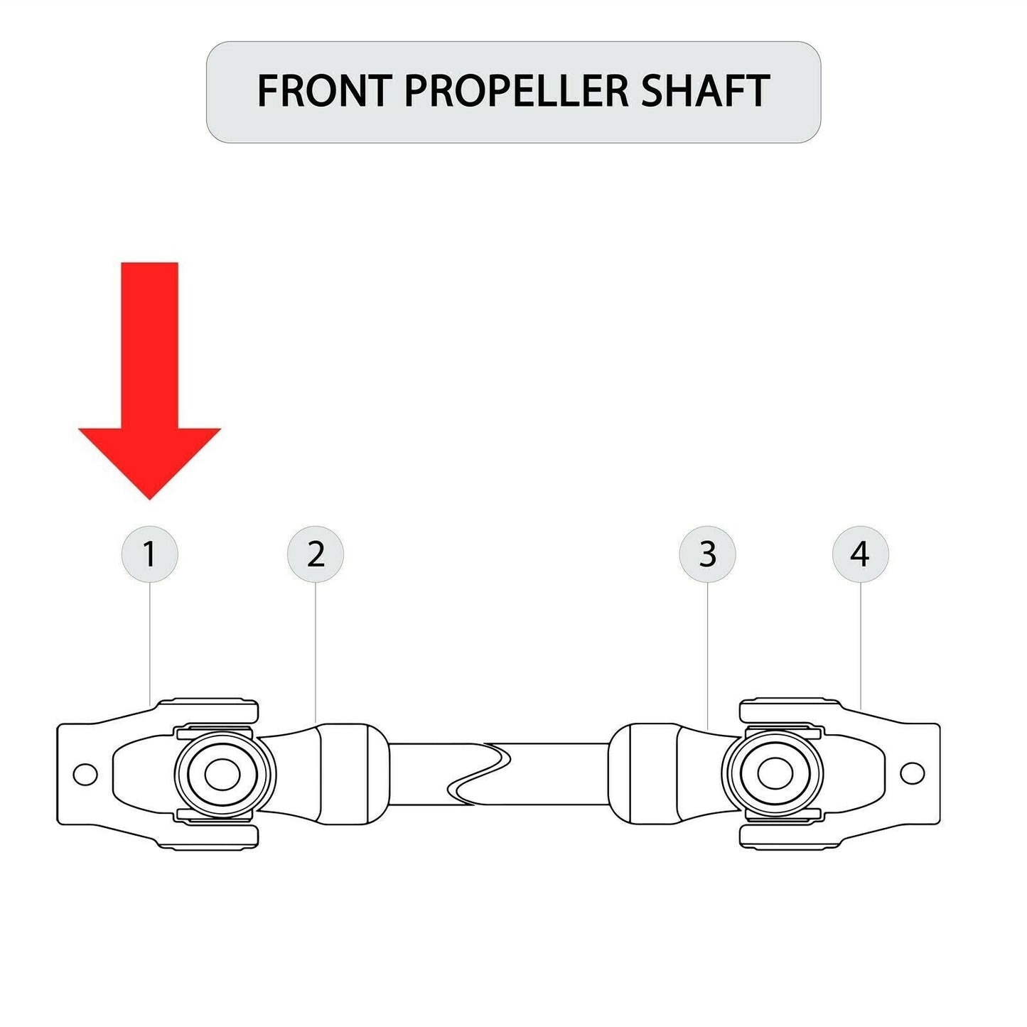 Front Rear Drive Train Prop Shaft Yoke for Polaris RZR XP 4 1000 Premium 2014-22