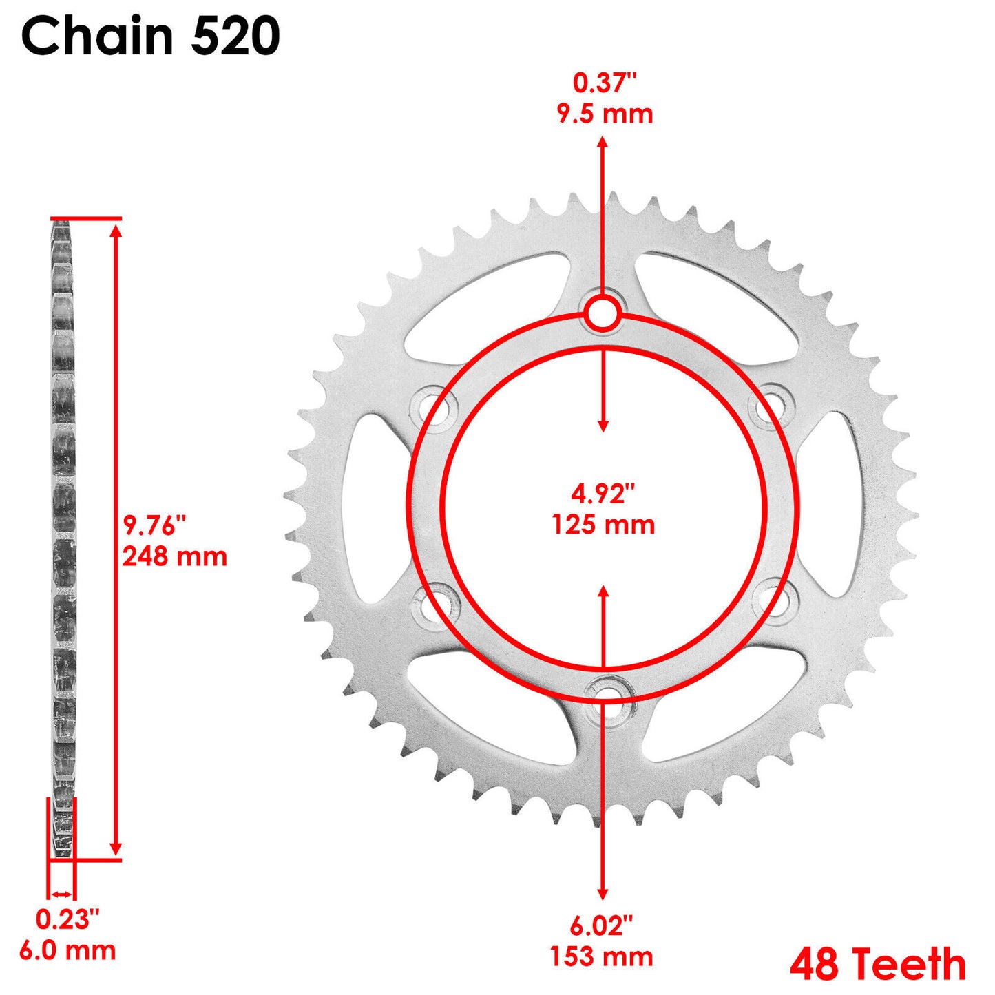 Black Drive Chain And Sprocket Kit for Honda XR600R 1991-2000