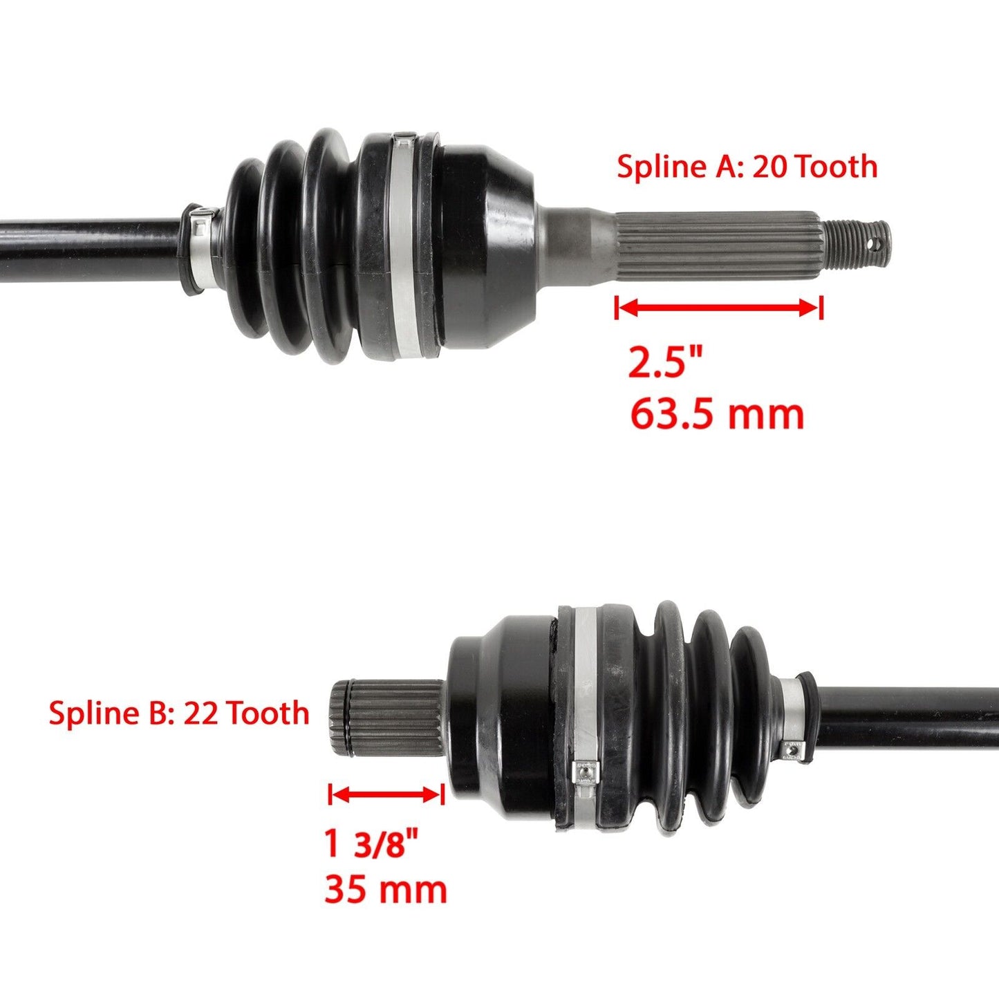 Front Left and Right CV Joint Axle Shaft for Polaris Sportsman 400 HO 4X4 13-14