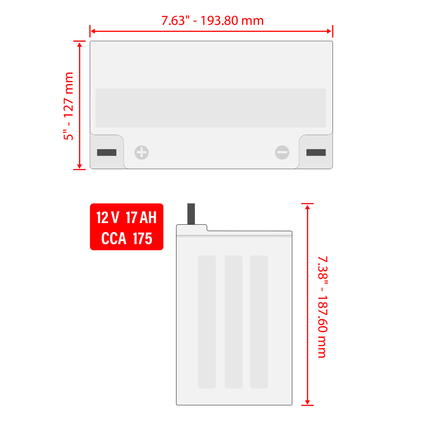 Caltric AGM Battery for John DeereZ330M Z330 Z335E Z335M Z345M Z345R Z355E Z355R