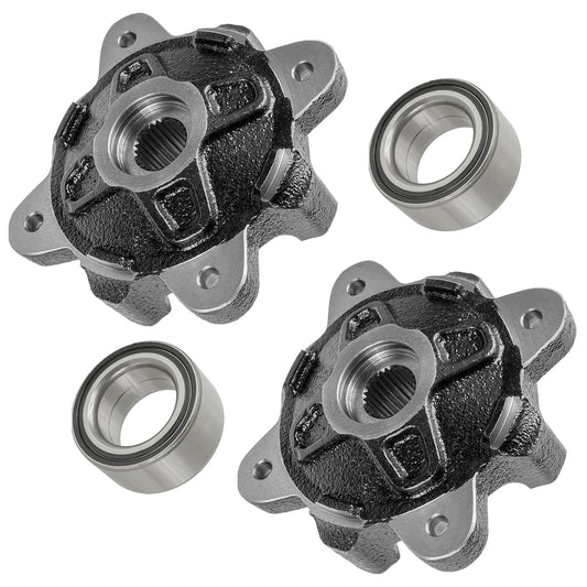 Front Left Right Wheel Hubs And Ball Bearings for Polaris RZR XP 900 2011-2013