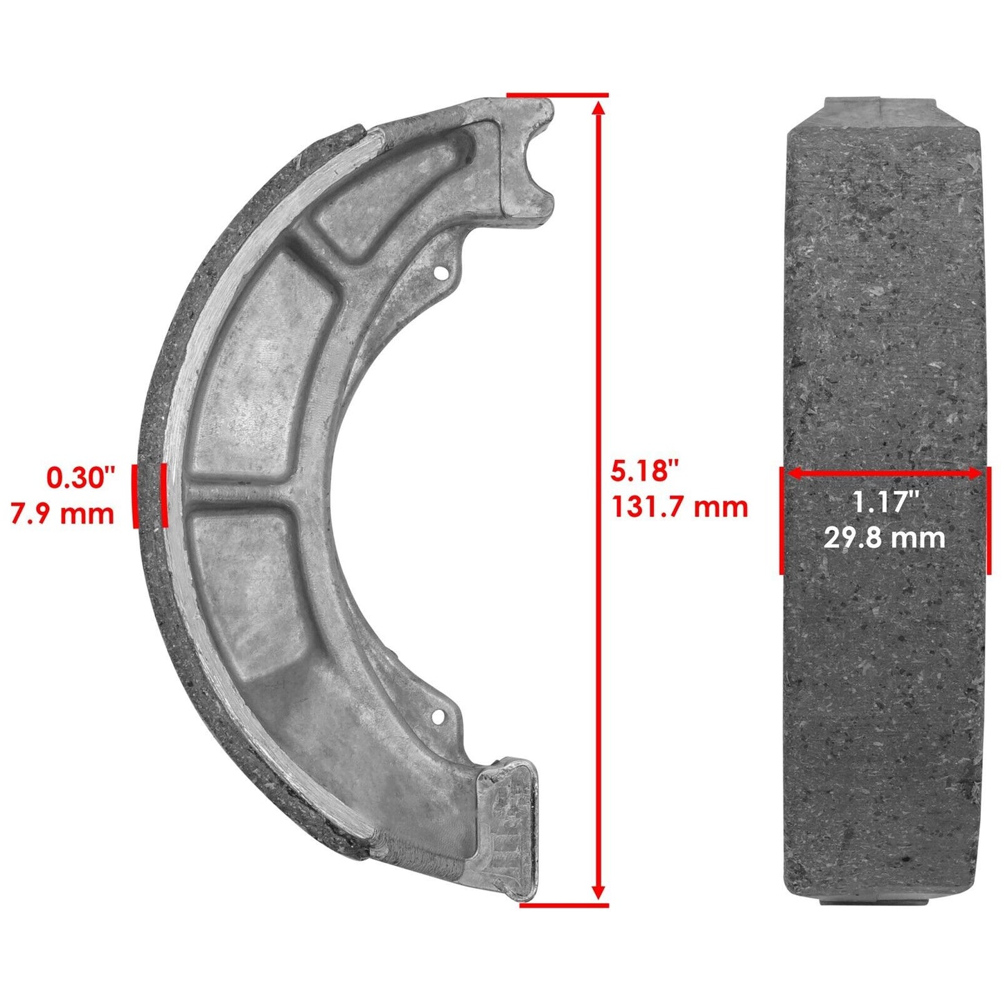 Rear Brake Shoe Set For Suzuki Ozark 250 LTF250 2x4 2002-2009 2012-2014 Right