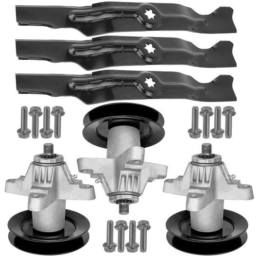 Spindle & Blade for MTD 17AF2ACP004 13AA625P004 13AP615P755 13AU615P755 50" 3x