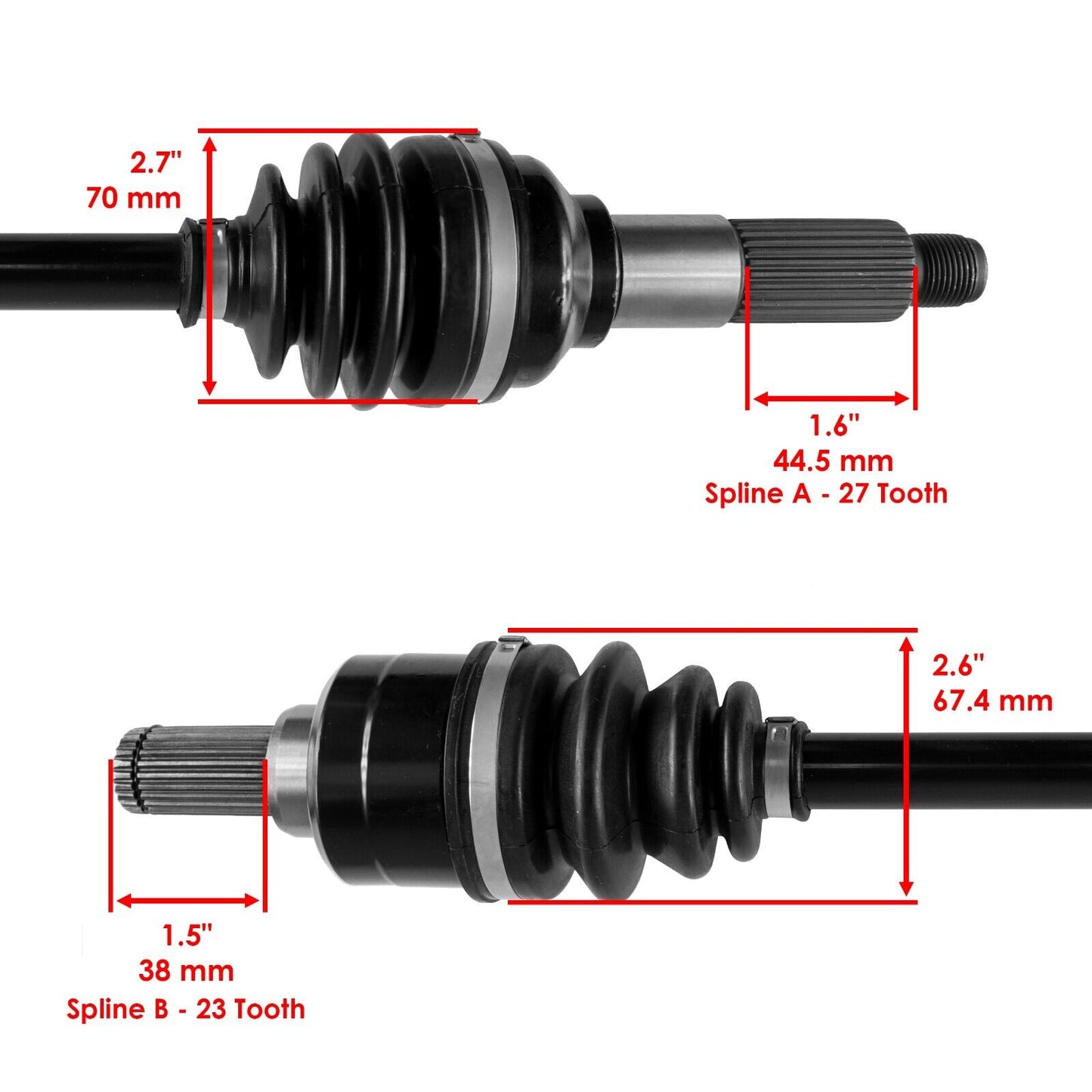 Rear Left or Right CV Joint Axle fits Yamaha Grizzly 450 YFM450 4X4 2011 - 2014