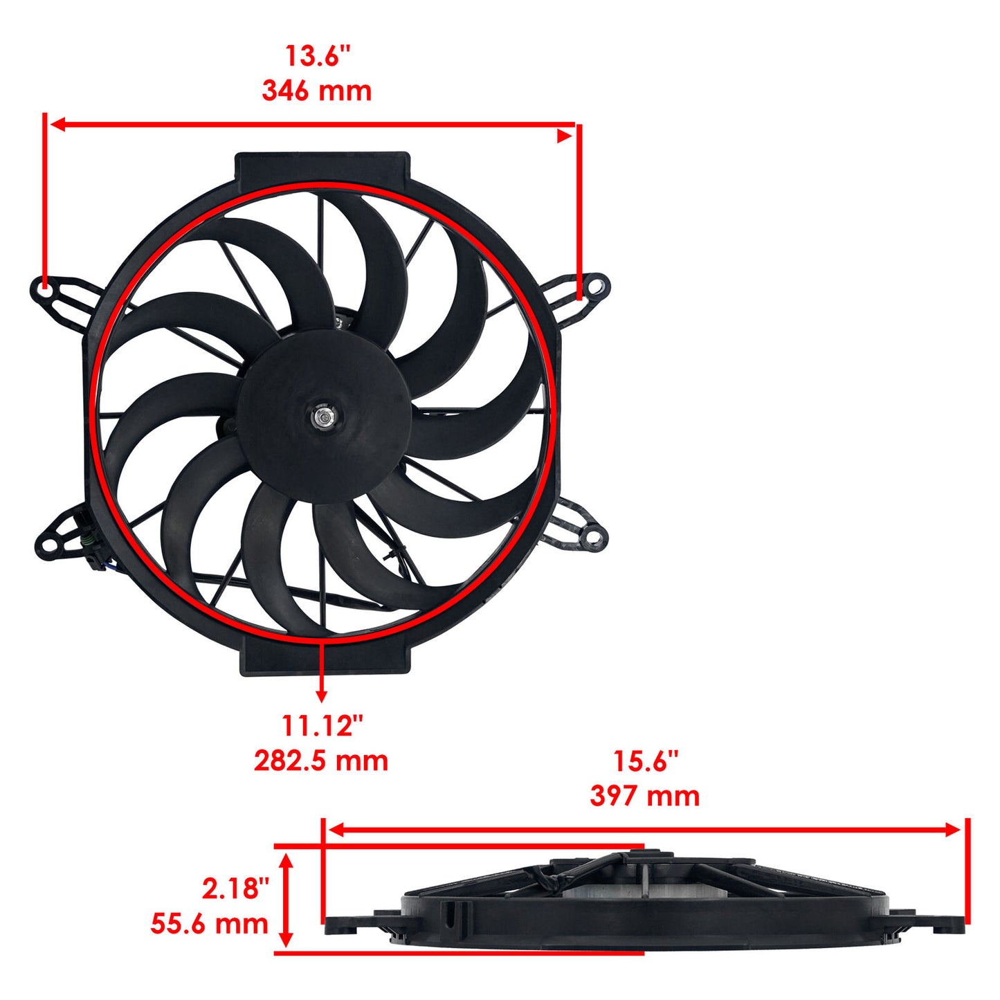 FITS POLARIS Sportsman 400 425 cc Radiator Cooling Fan Motor NEW 2004-2005