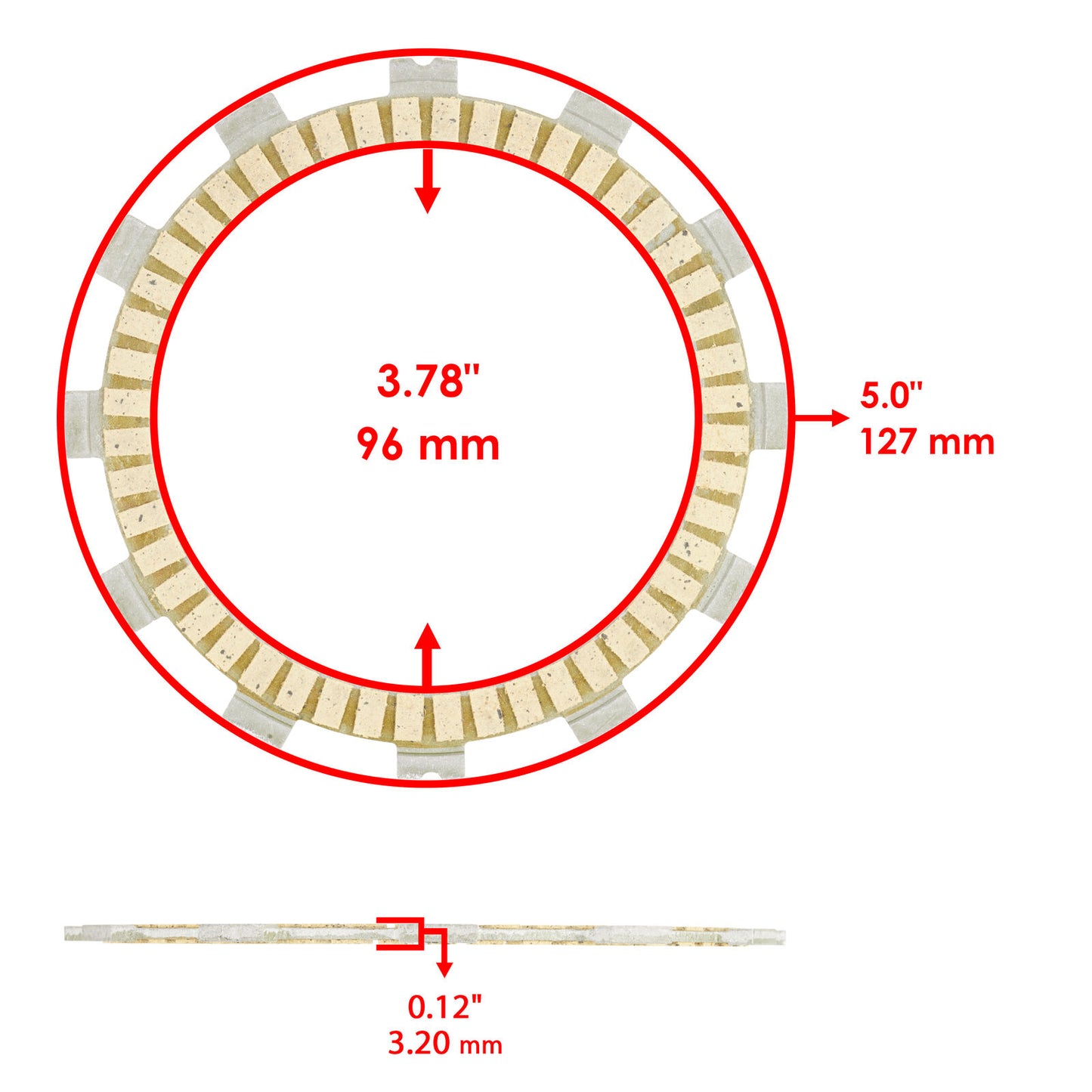 Clutch Friction Steel Plates for Suzuki RM80 RM80S 1986-2001 / RM85 2002 - 2021