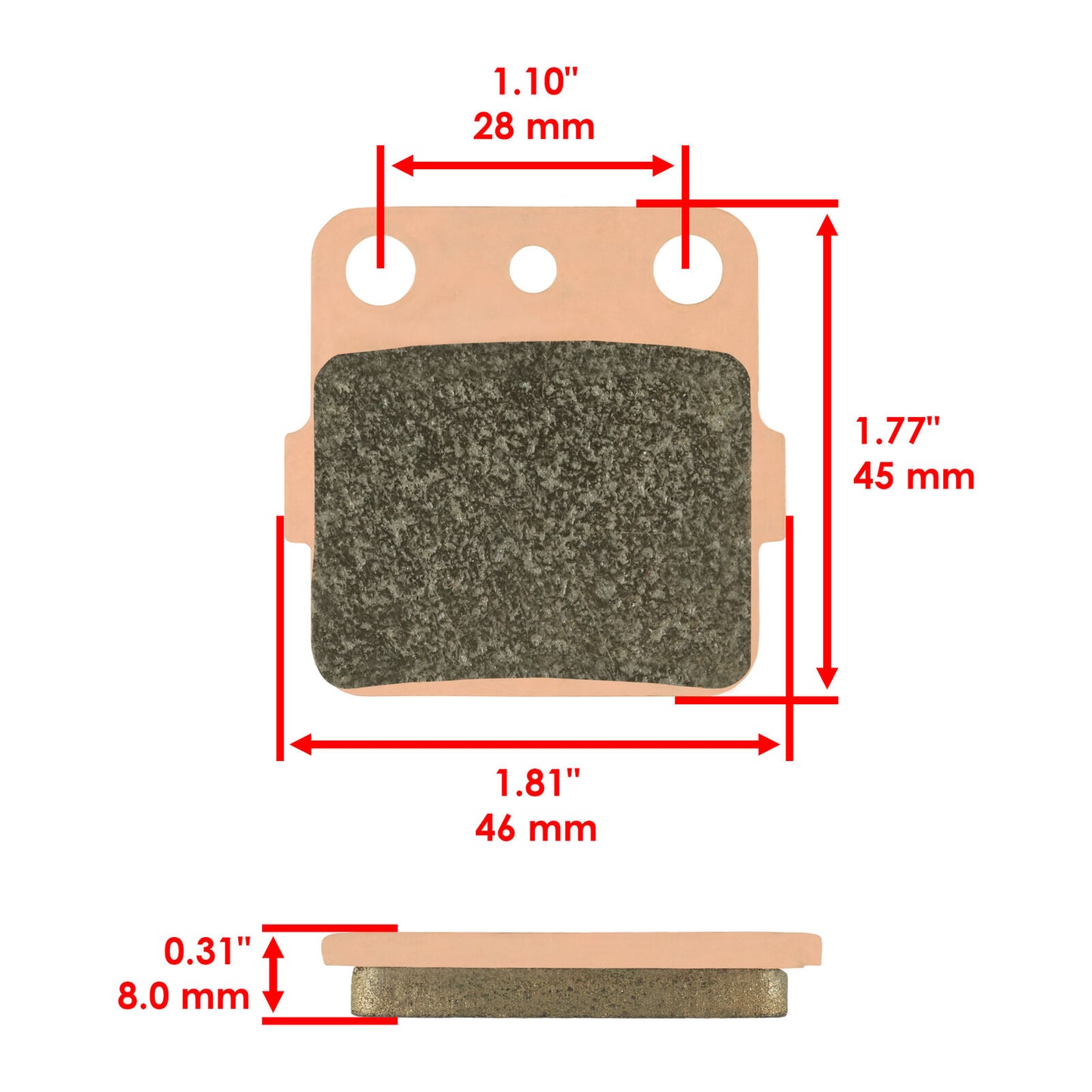 Brake Pads for Yamaha Banshee 350 YFZ350 Rear Brakes 1987-2006