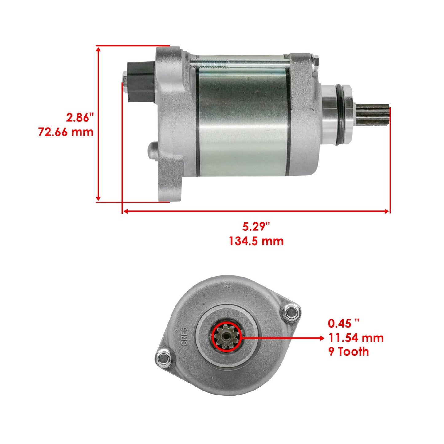 Caltric Starter Motor For Honda CRF450RX 2019-2024 Motorcycle