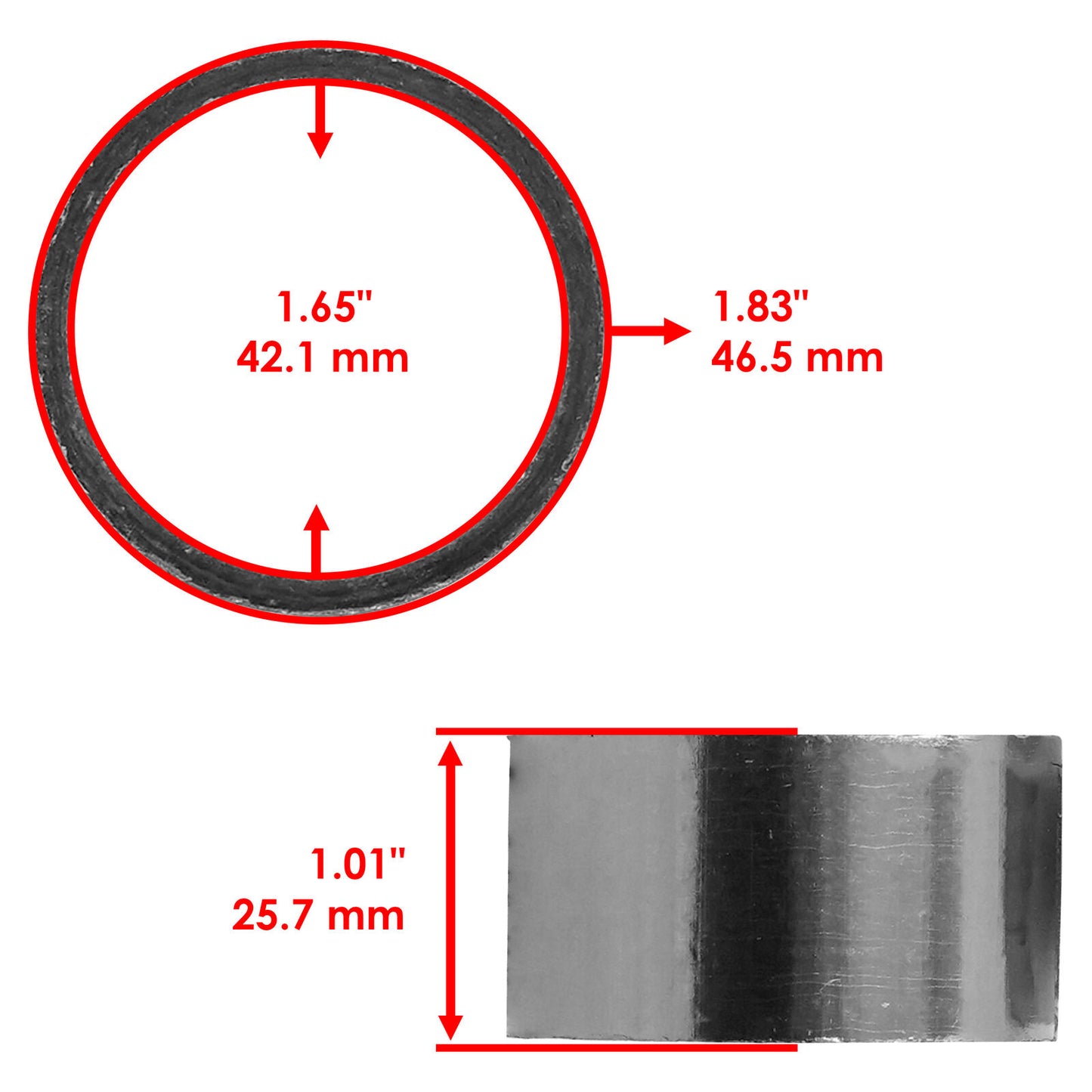 Exhaust Muffler Gasket for Yamaha 3Yf-14755-00-00, 34K-14714-00-00