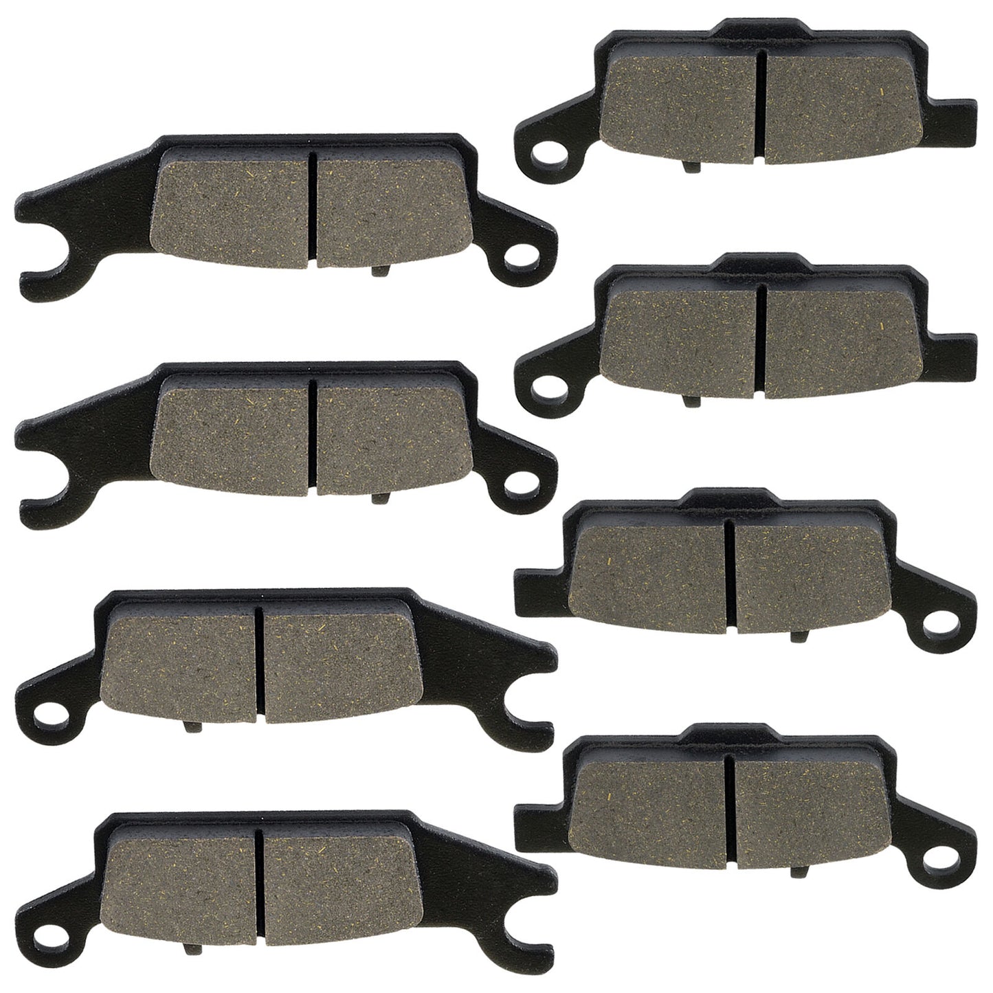 Caltric Front and Rear Brake Pads for Yamaha Grizzly 700 YFM700F 2007-2020