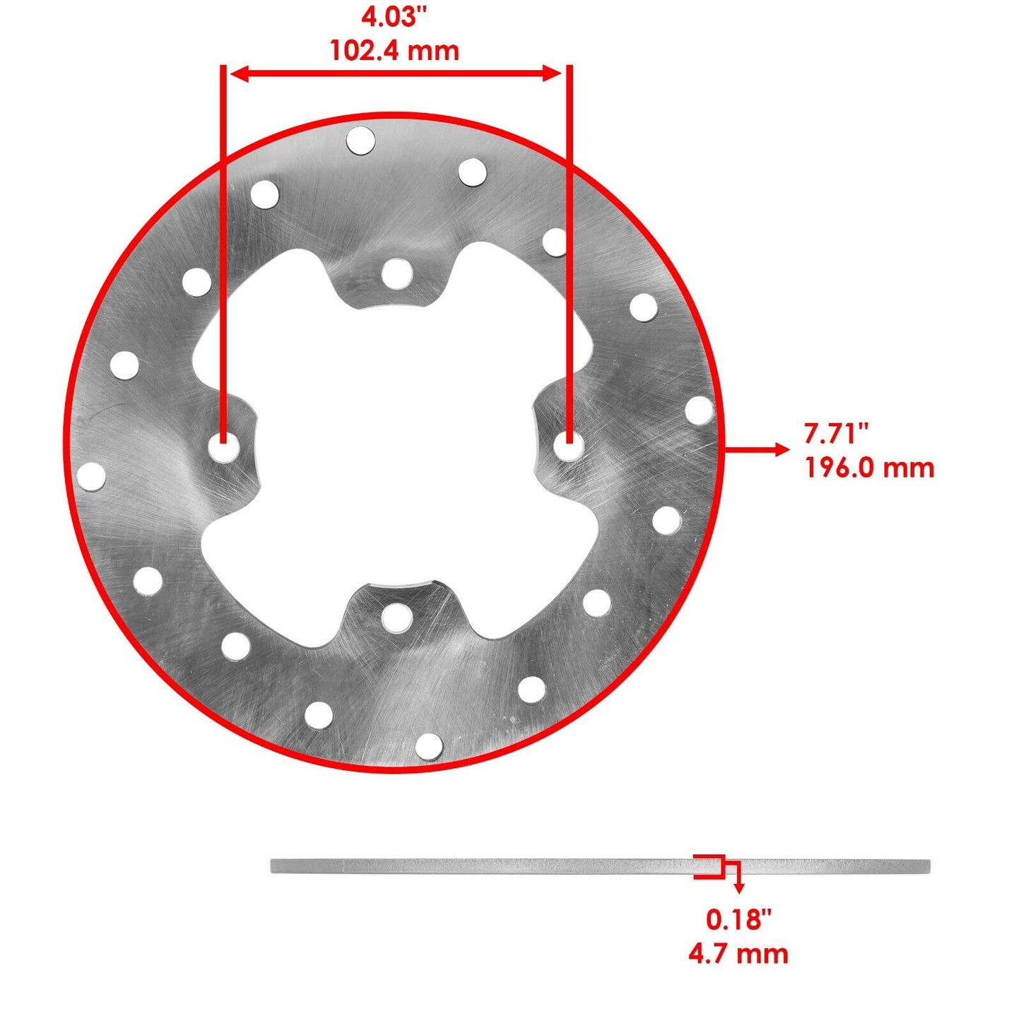 Front & Rear Left & Right Brake Disc Rotor for John Deere XUV590 S4 XUV590 Qty 4